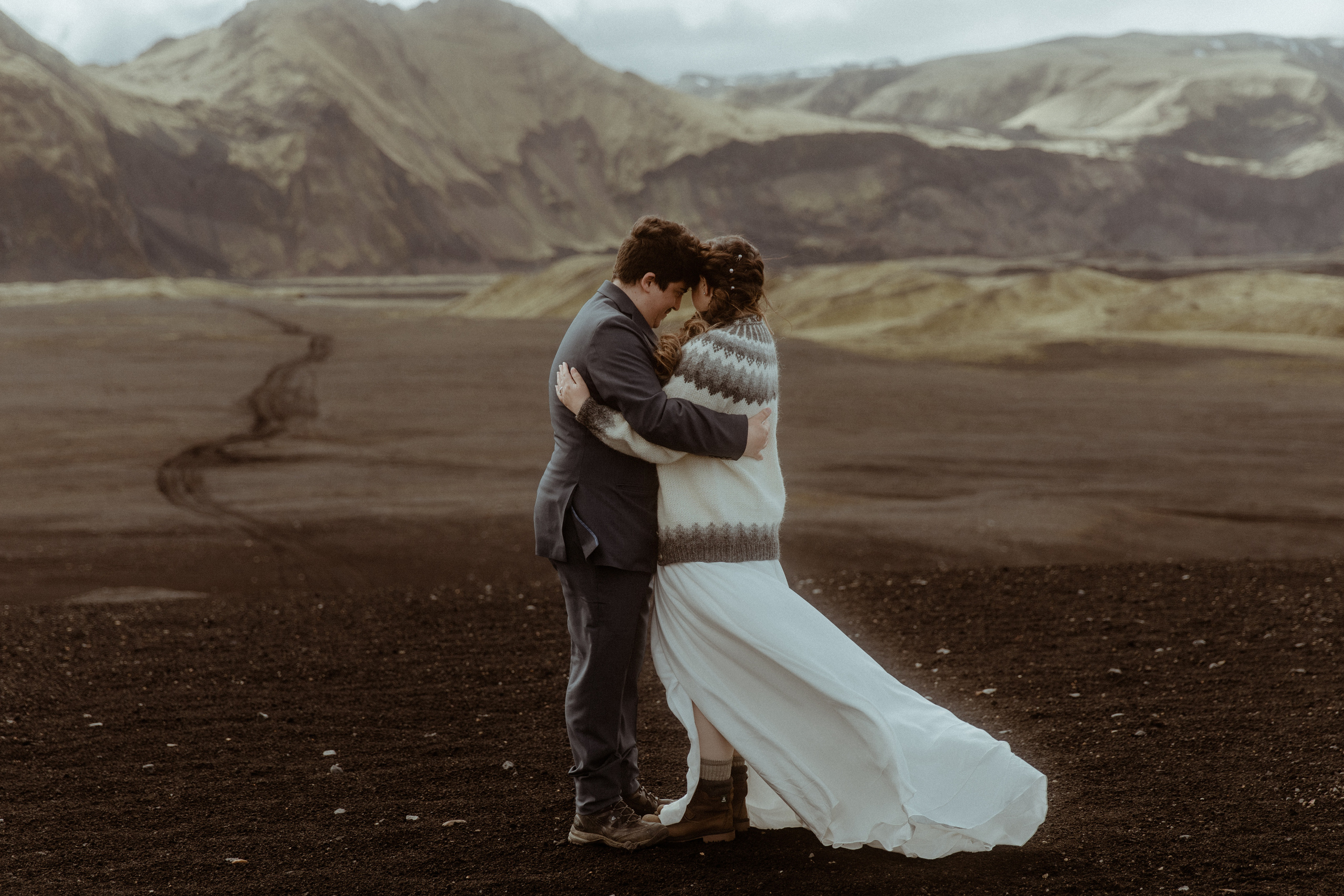 Private Black Sand Beach Elopement. Iceland elopement photographer & videographer