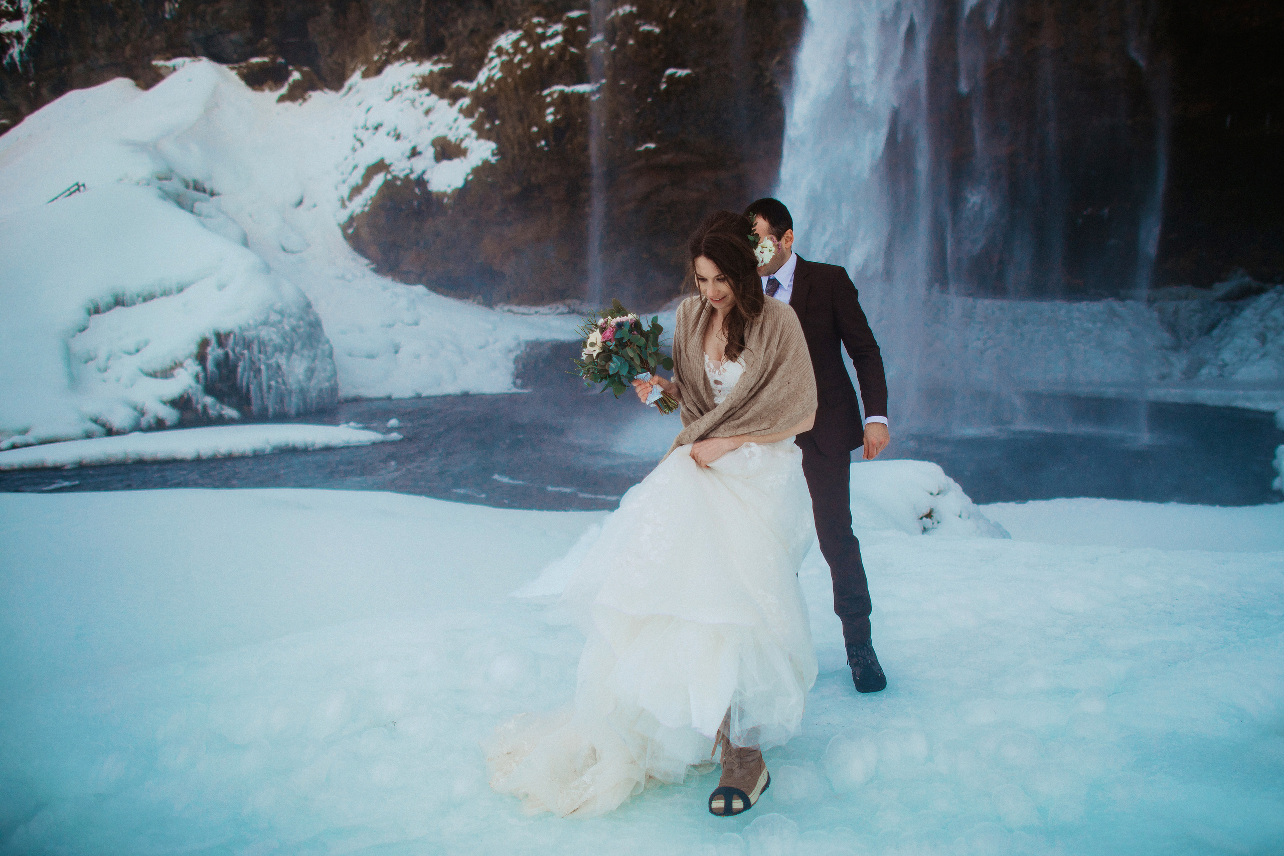 Winter Wedding in Iceland. Iceland elopement photographer & videographer