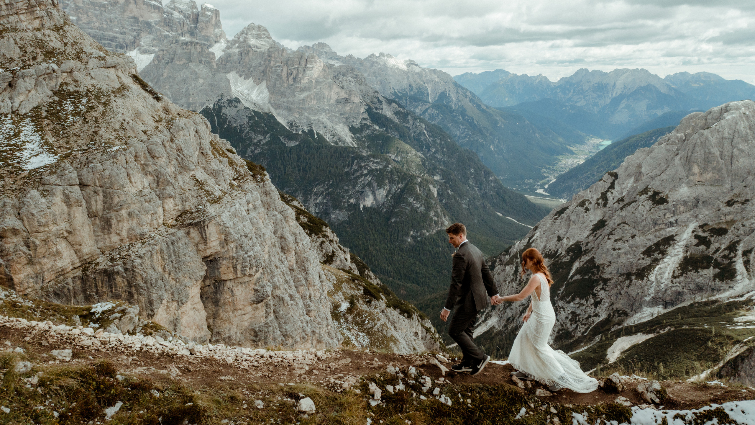 Italian Elopement in the Dolomites. Iceland elopement photographer & videographer