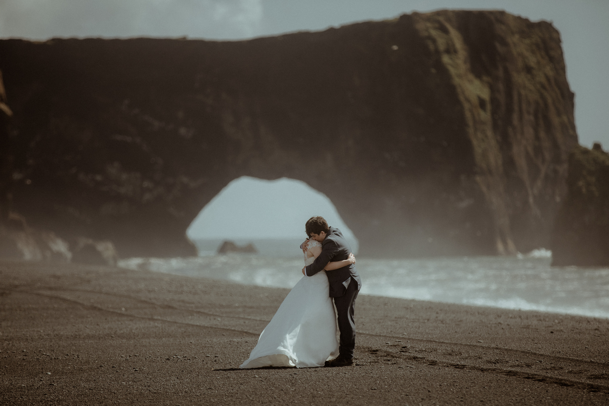 Private Black Sand Beach Elopement. Iceland elopement photographer & videographer