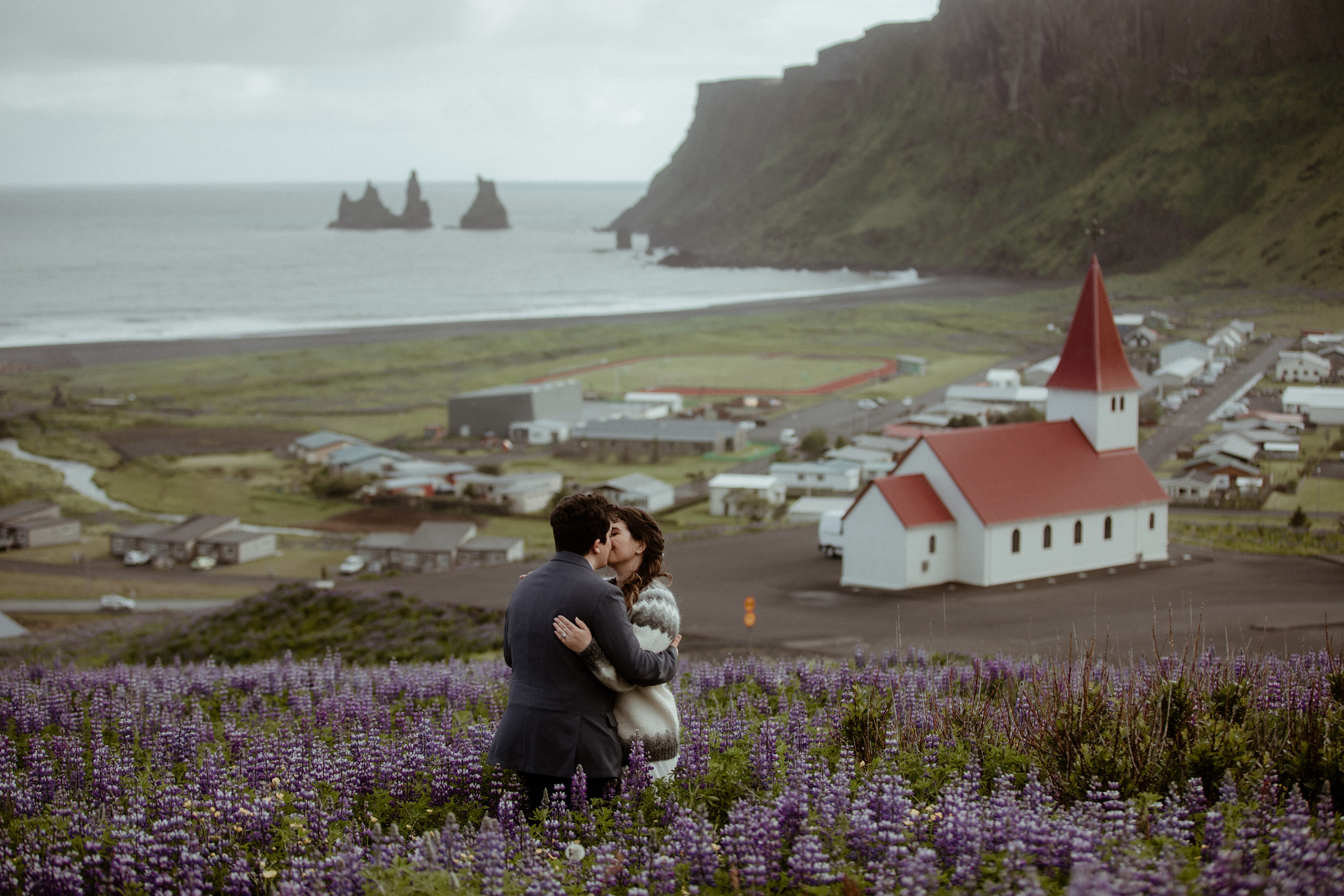 Private Black Sand Beach Elopement. Iceland elopement photographer & videographer