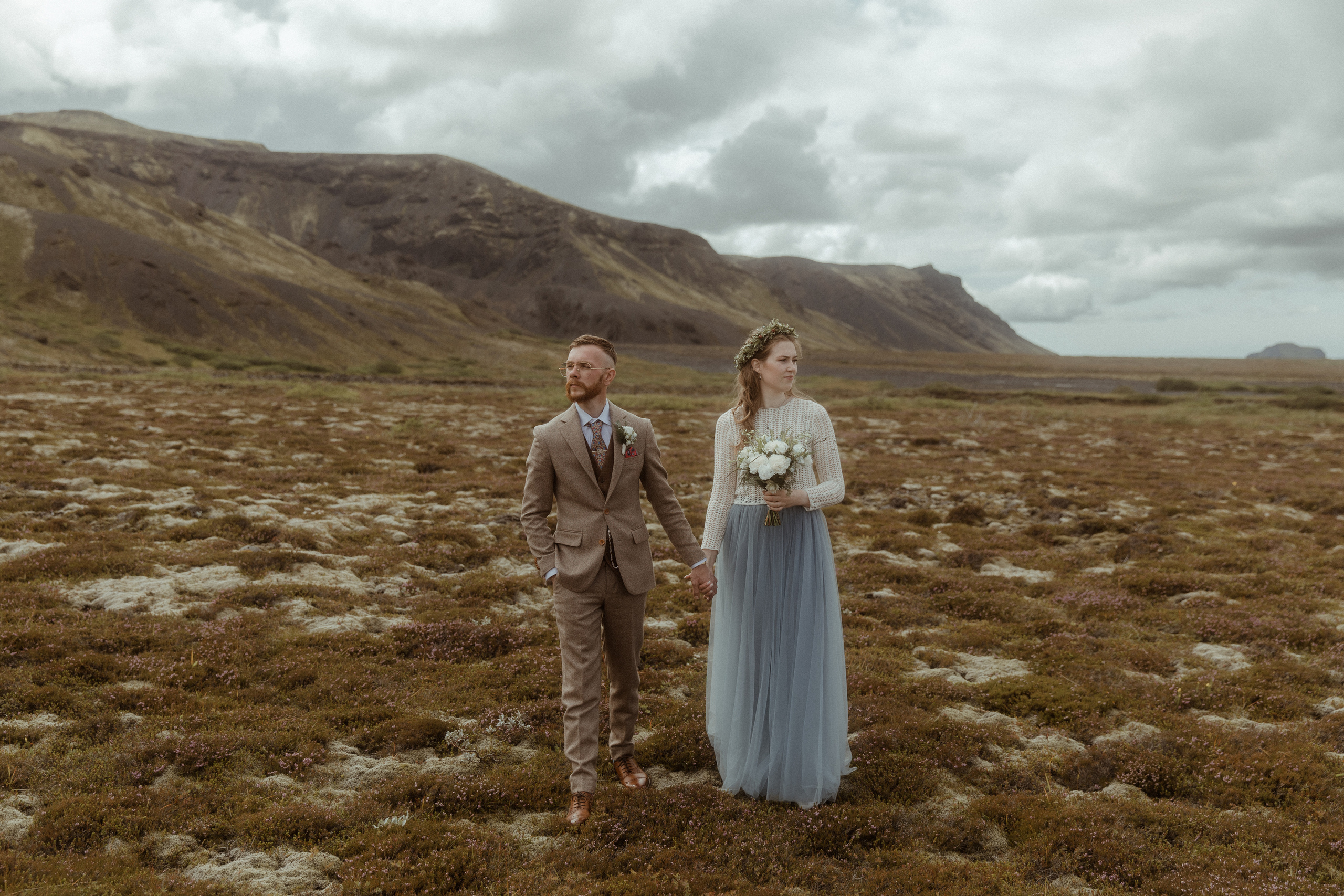 Iceland Secret Waterfall Elopement. Iceland elopement photographer & videographer