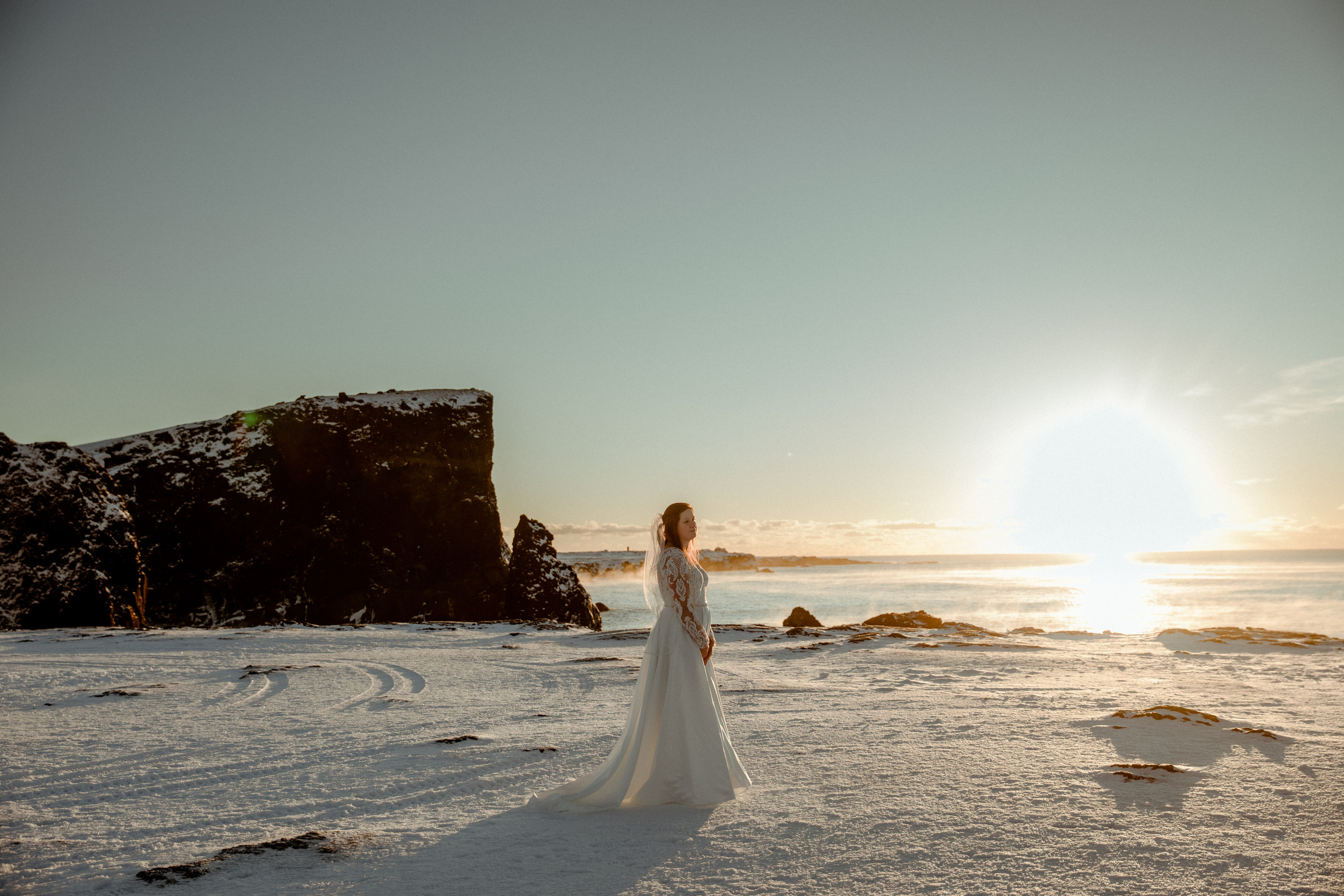 Golden Hour Elopement in Iceland. Iceland elopement photographer & videographer