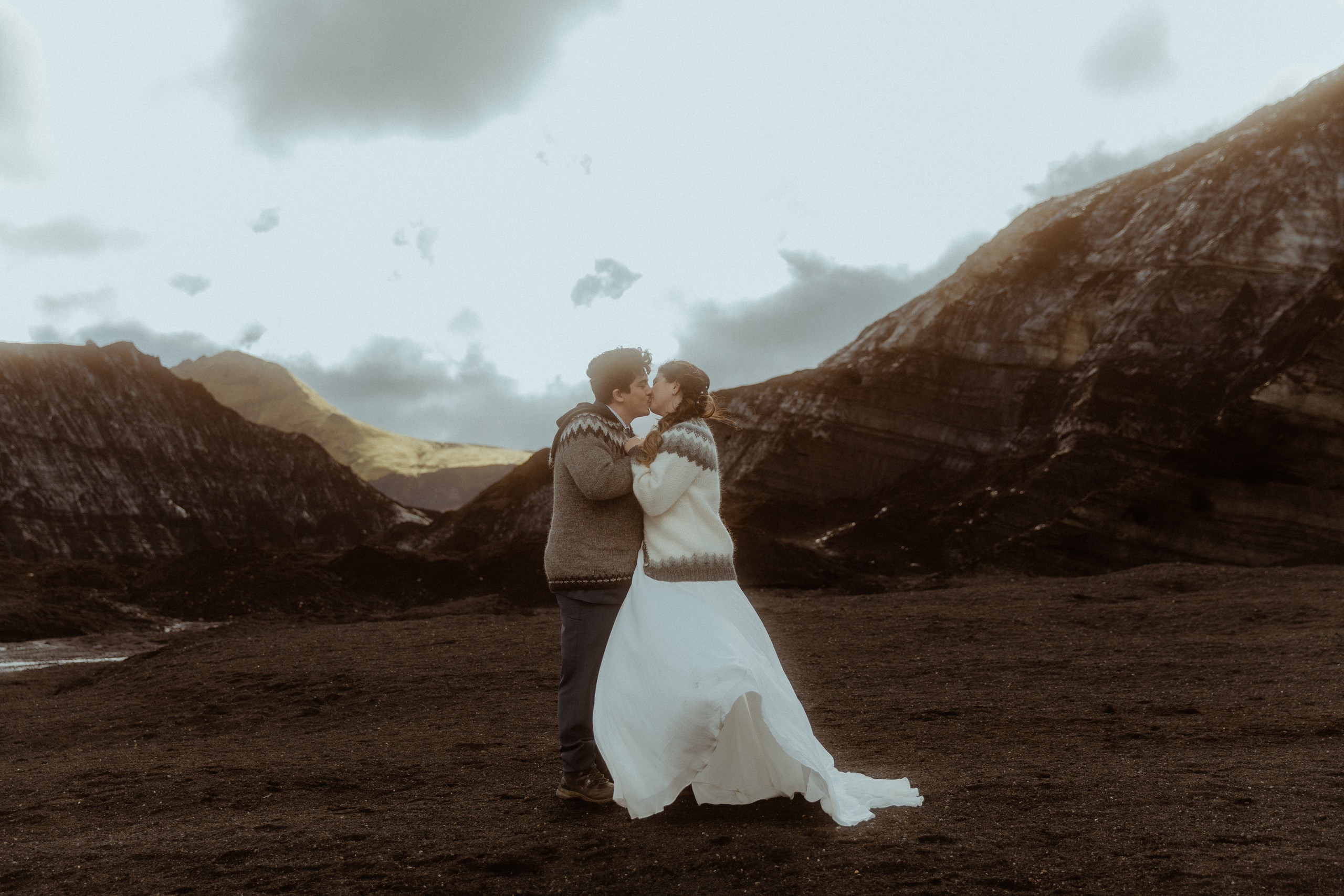 Private Black Sand Beach Elopement. Iceland elopement photographer & videographer
