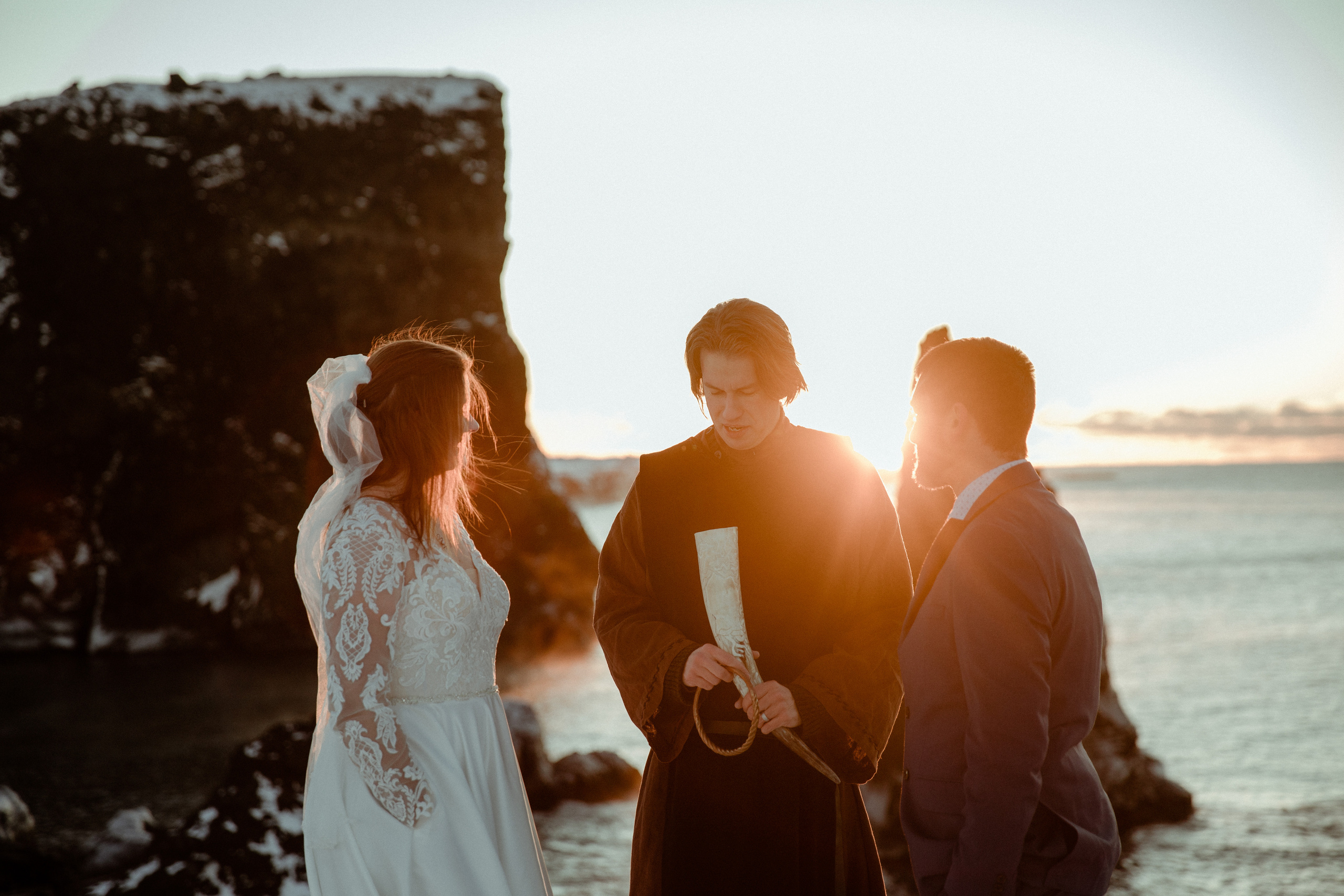 Golden Hour Elopement in Iceland. Iceland elopement photographer & videographer
