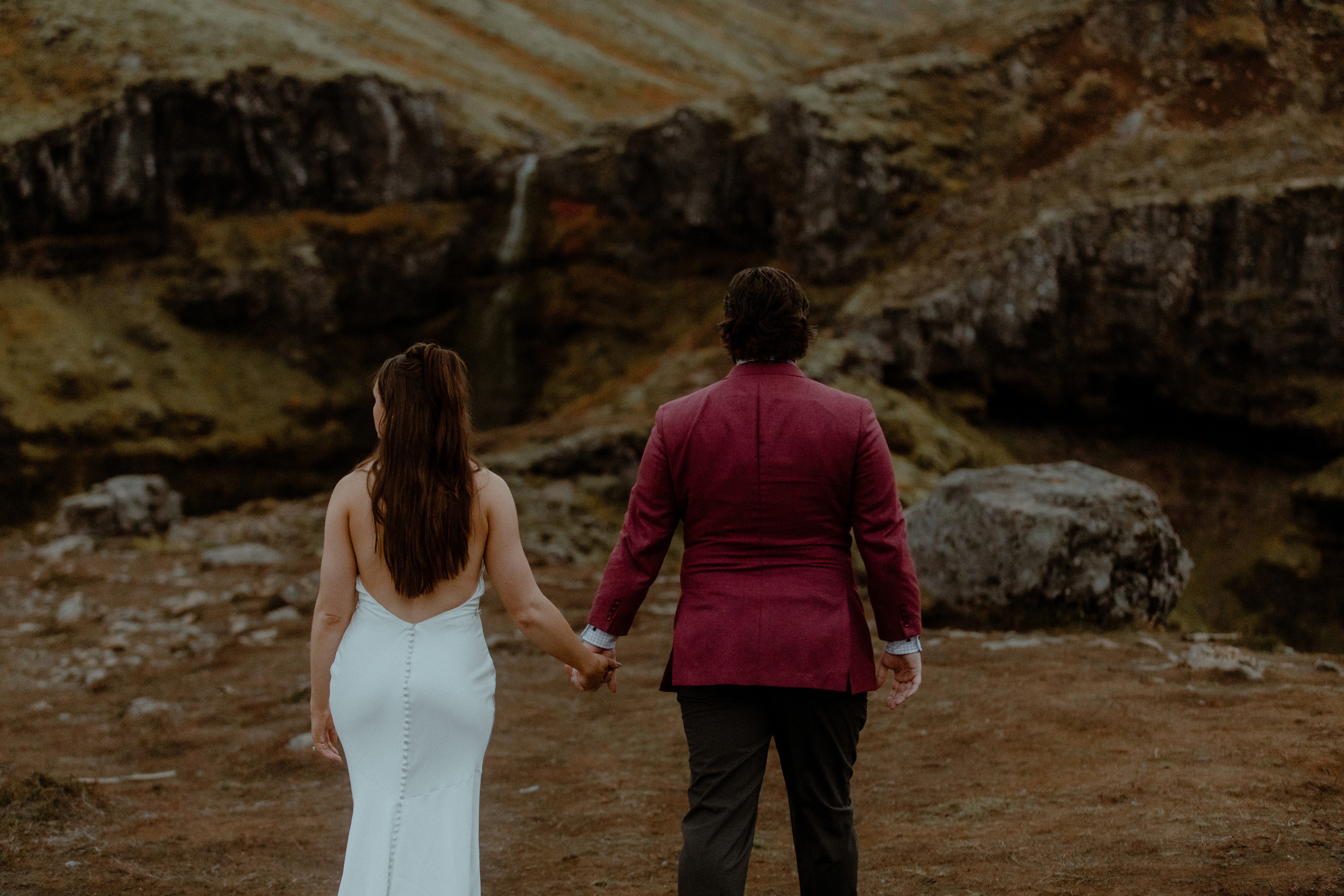 Secret hiking Elopement in Iceland. Iceland elopement photographer & videographer