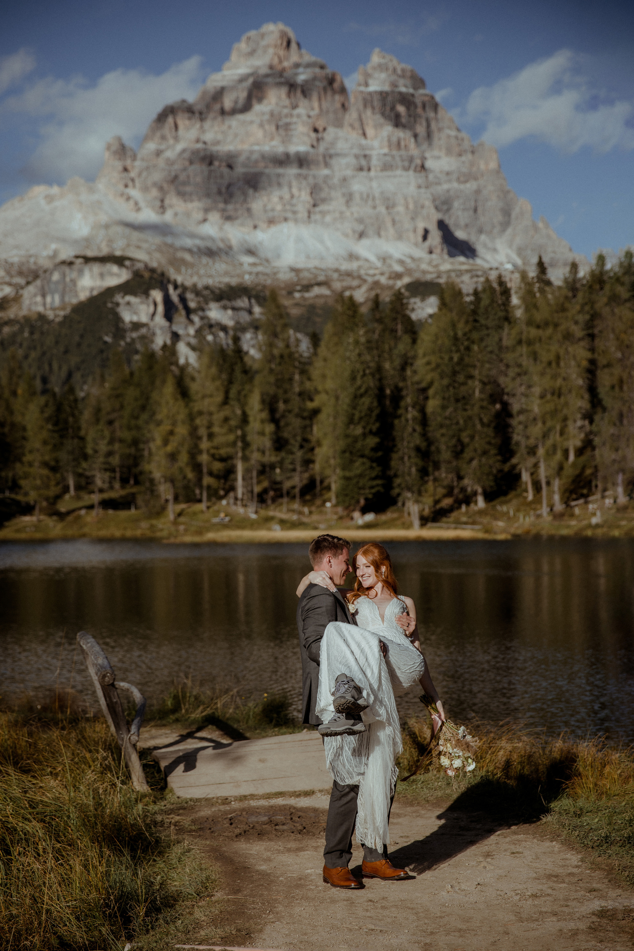Italian Elopement in the Dolomites. Iceland elopement photographer & videographer