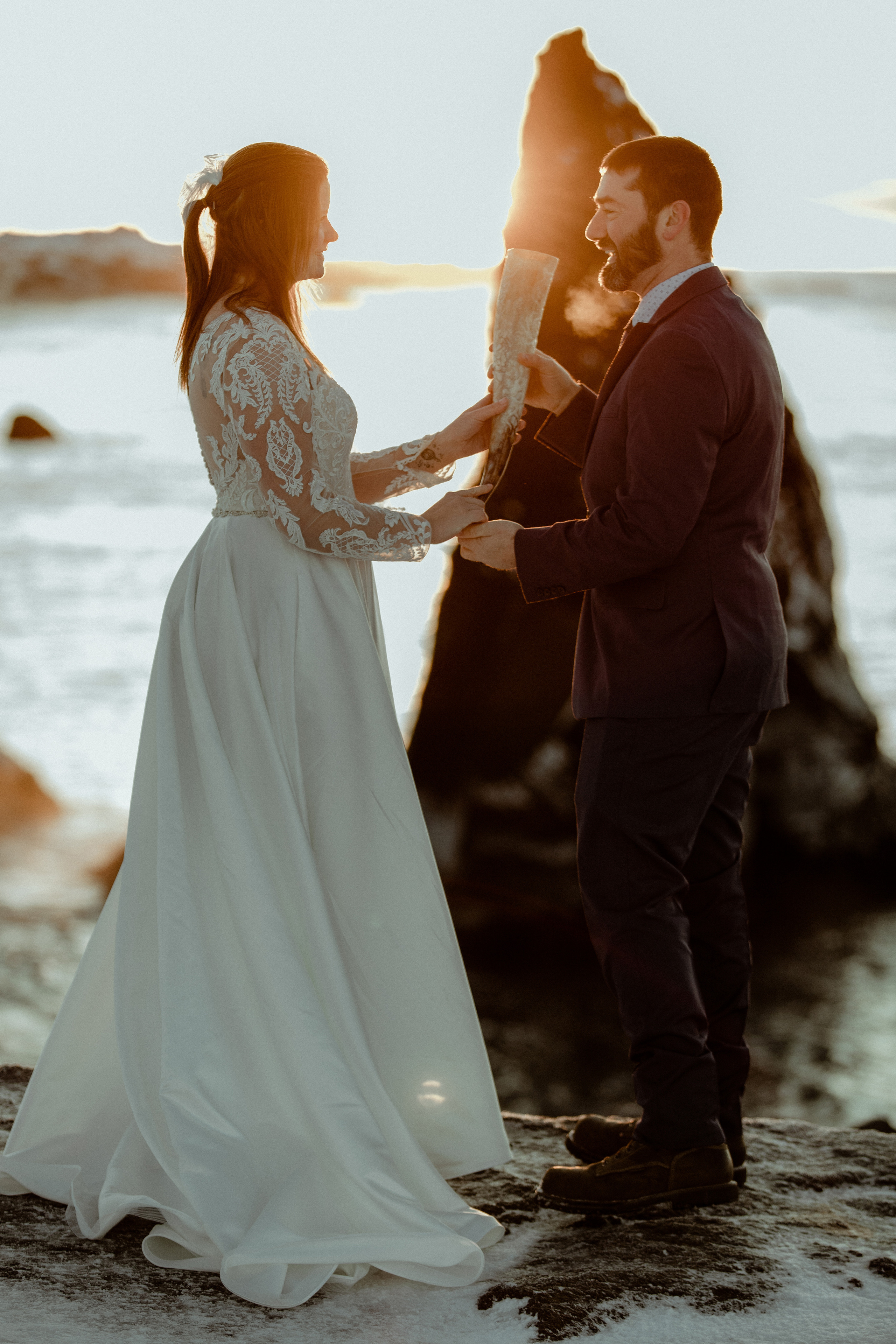 Golden Hour Elopement in Iceland. Iceland elopement photographer & videographer