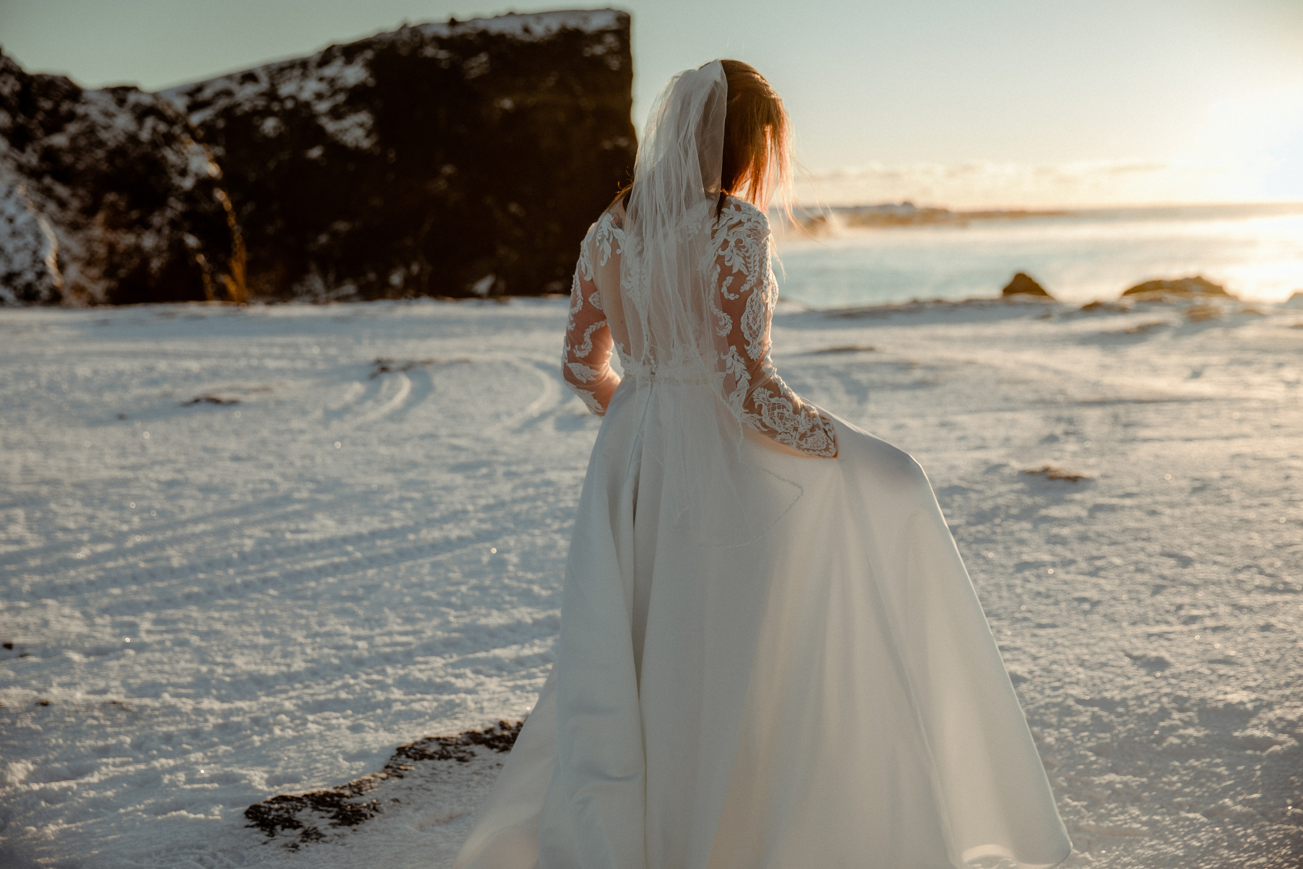 Golden Hour Elopement in Iceland. Iceland elopement photographer & videographer