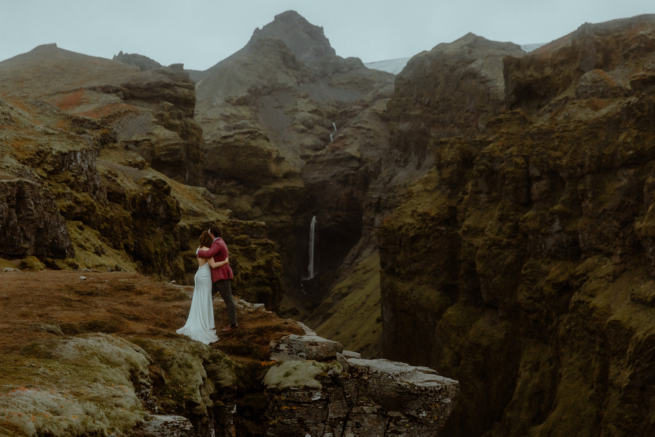 Secret hiking Elopement in Iceland. Iceland elopement photographer & videographer