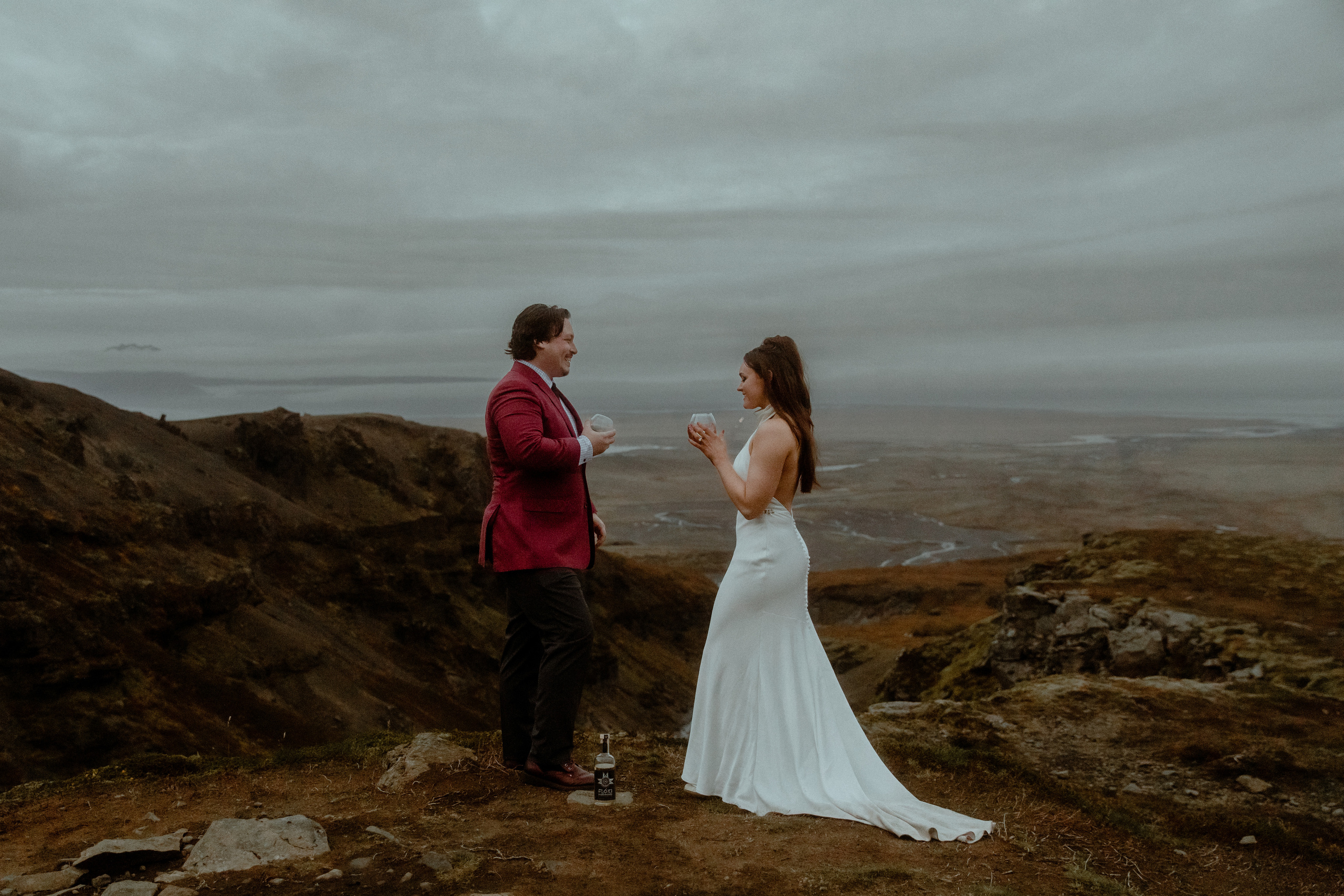 Secret hiking Elopement in Iceland. Iceland elopement photographer & videographer