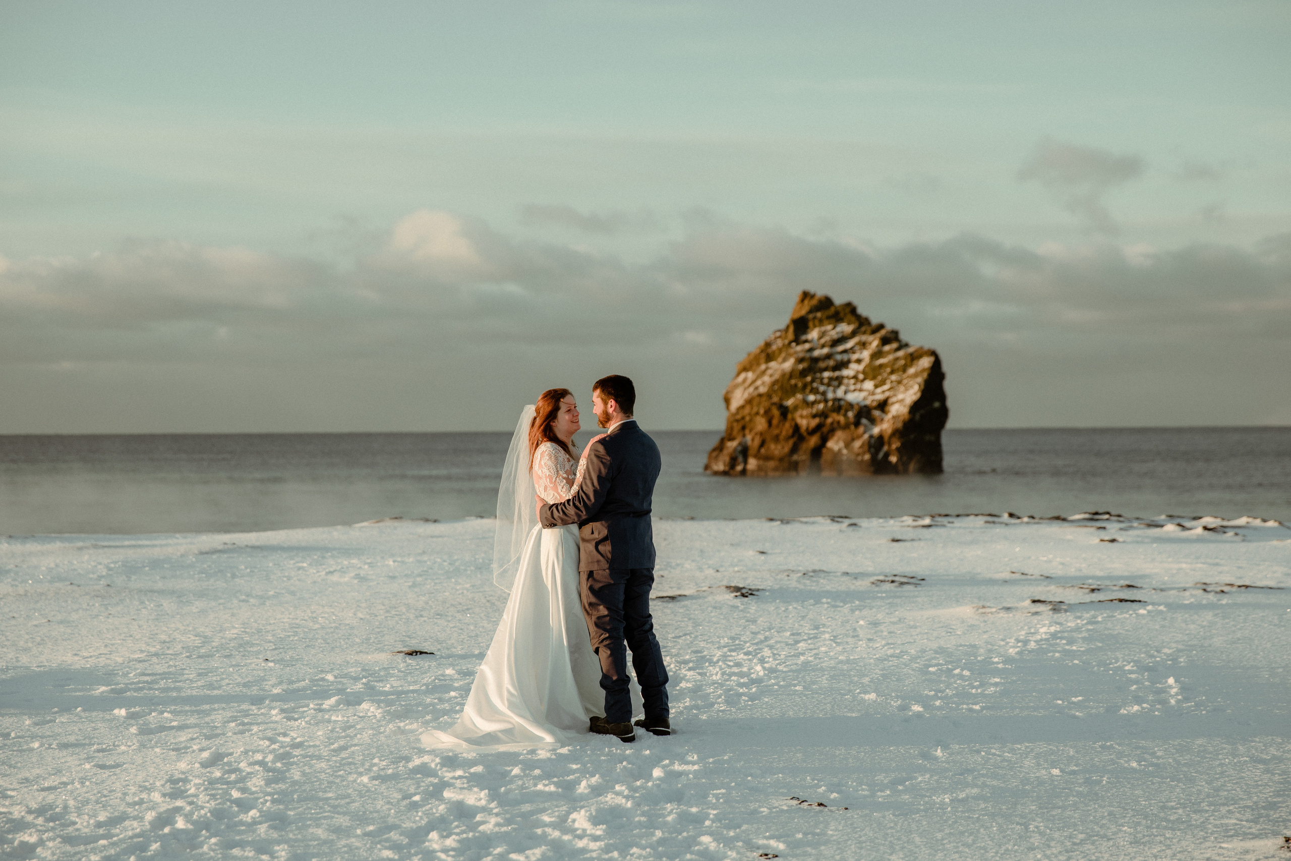 Golden Hour Elopement in Iceland. Iceland elopement photographer & videographer