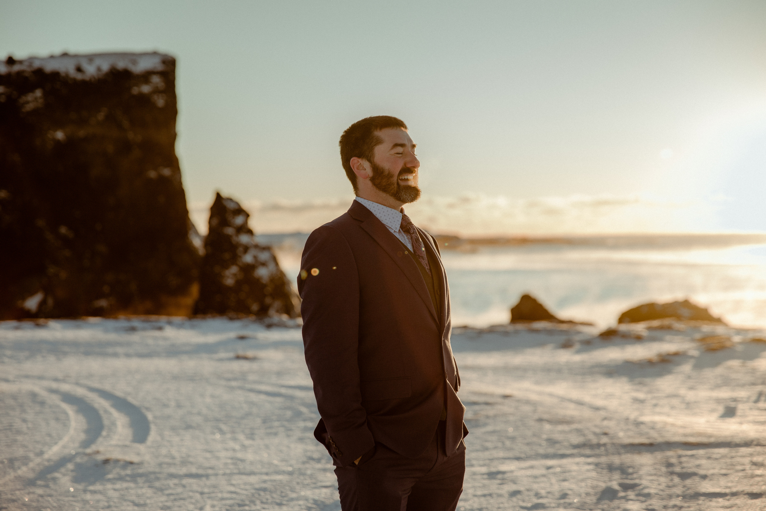 Golden Hour Elopement in Iceland. Iceland elopement photographer & videographer
