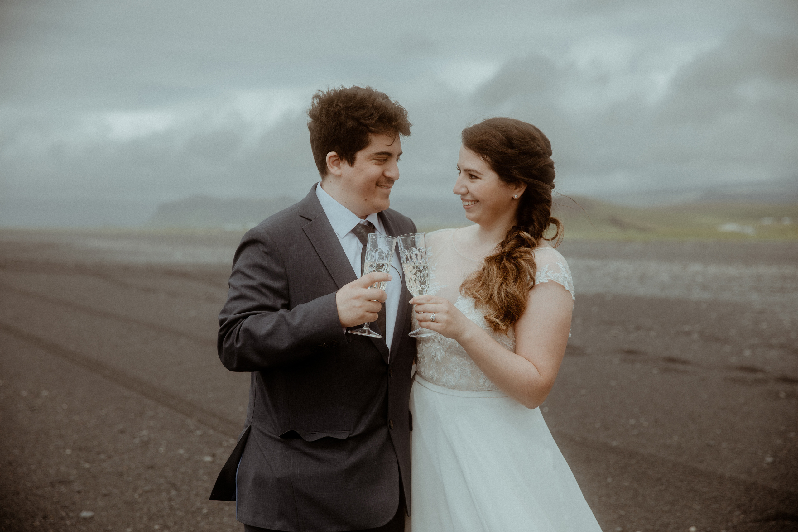 Private Black Sand Beach Elopement. Iceland elopement photographer & videographer