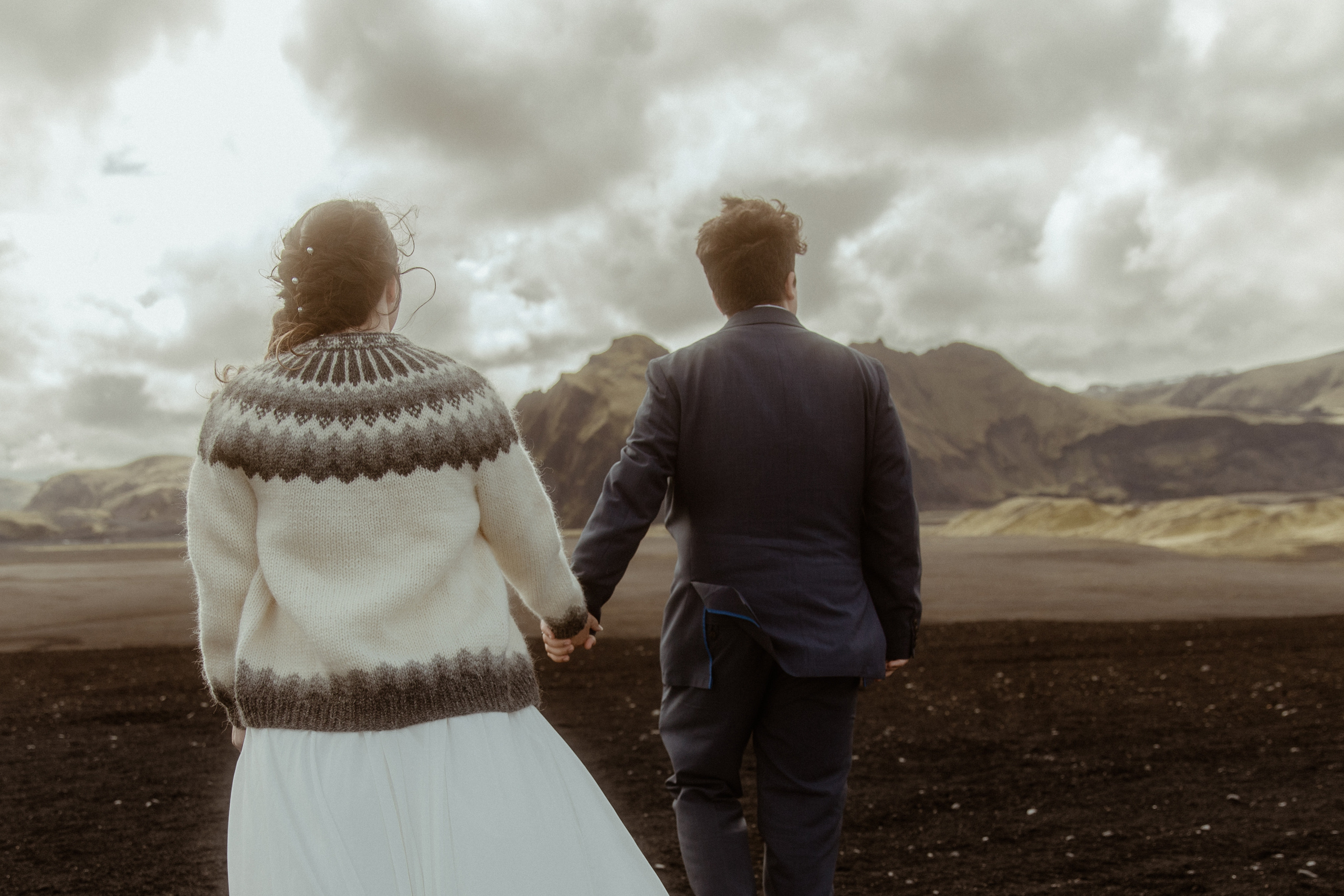Private Black Sand Beach Elopement. Iceland elopement photographer & videographer