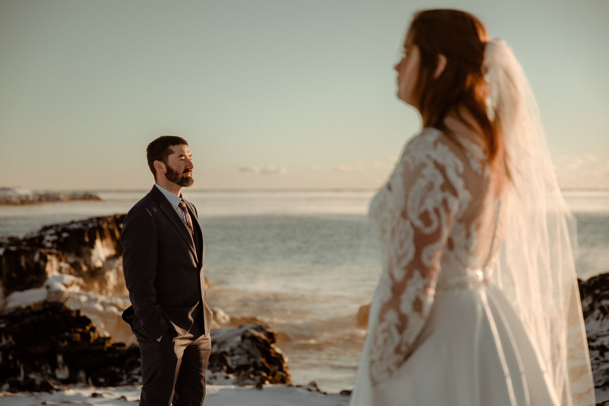 Golden Hour Elopement in Iceland. Iceland elopement photographer & videographer