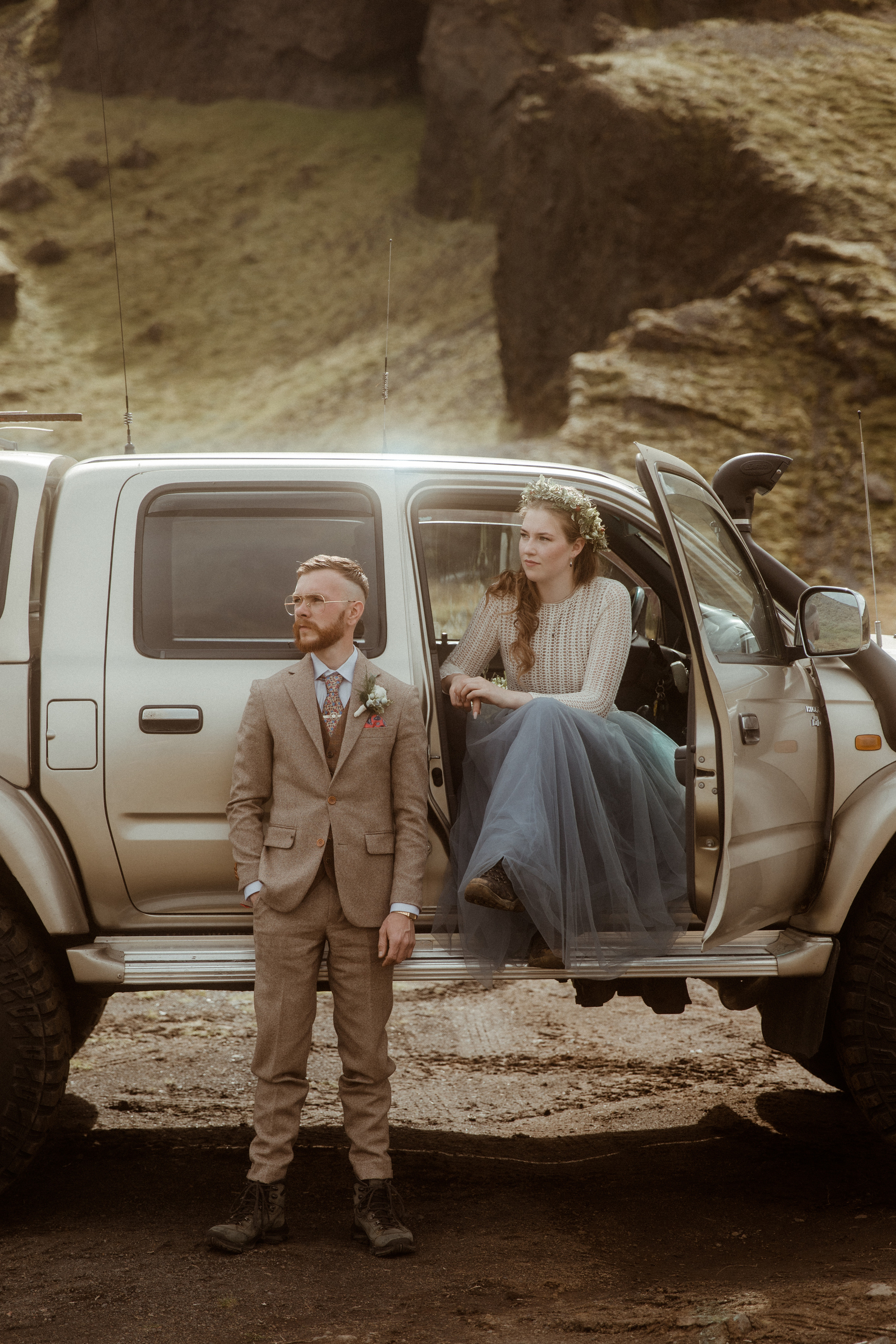 Iceland Secret Waterfall Elopement. Iceland elopement photographer & videographer