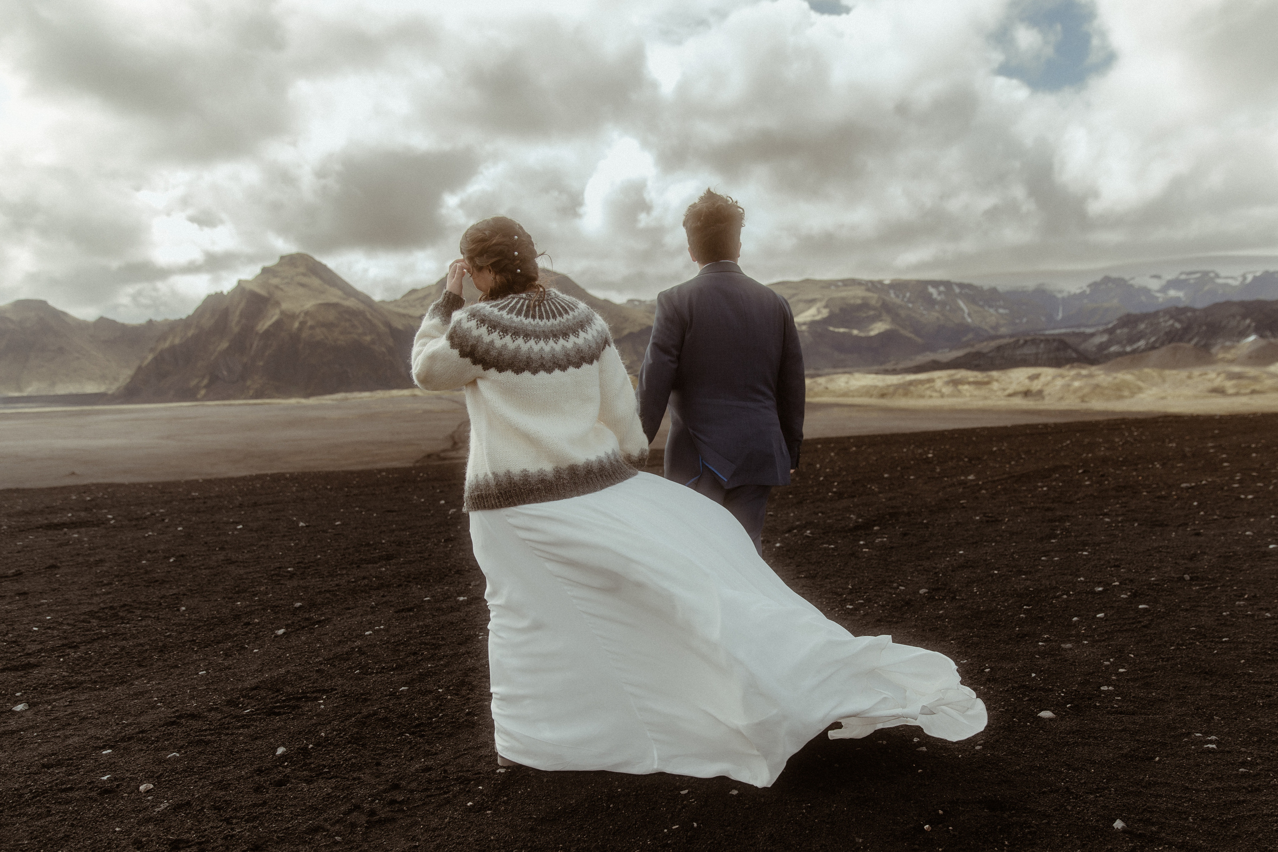Private Black Sand Beach Elopement. Iceland elopement photographer & videographer