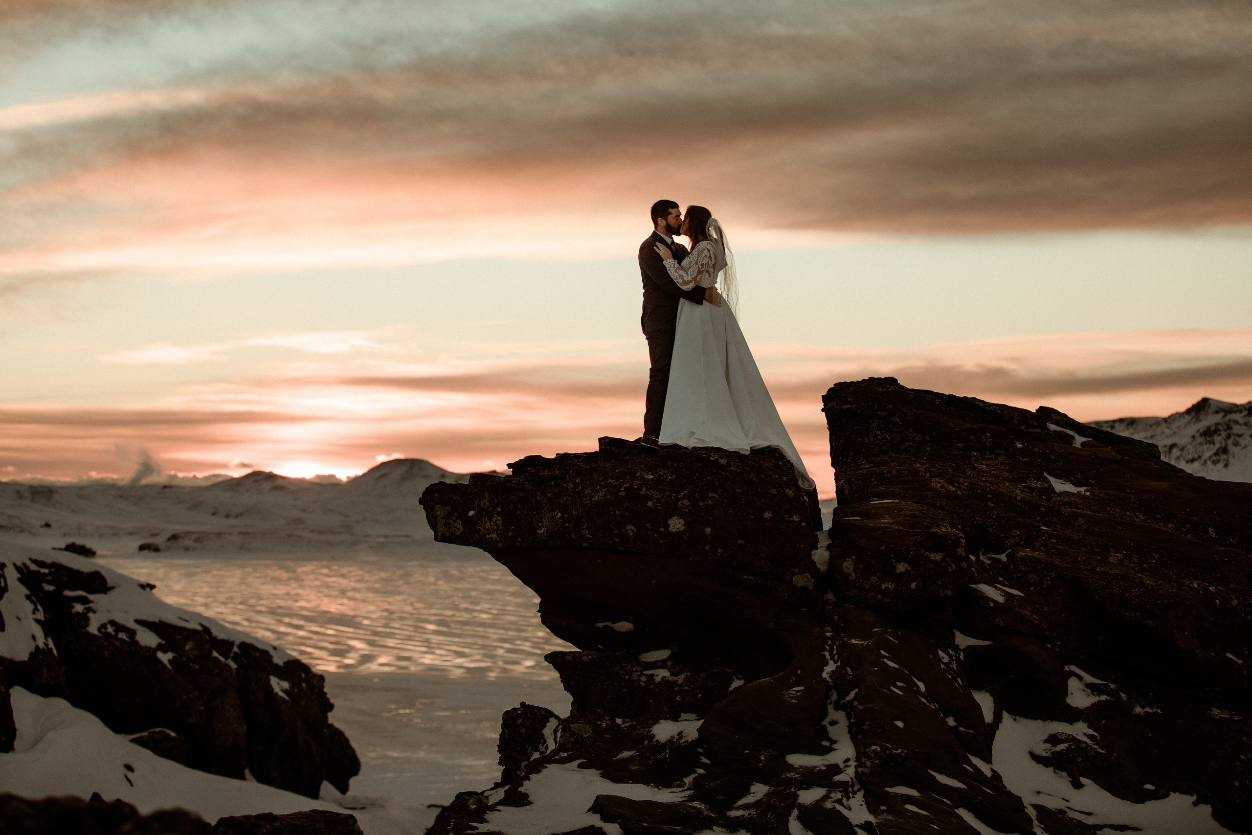 Golden Hour Elopement in Iceland. Iceland elopement photographer & videographer