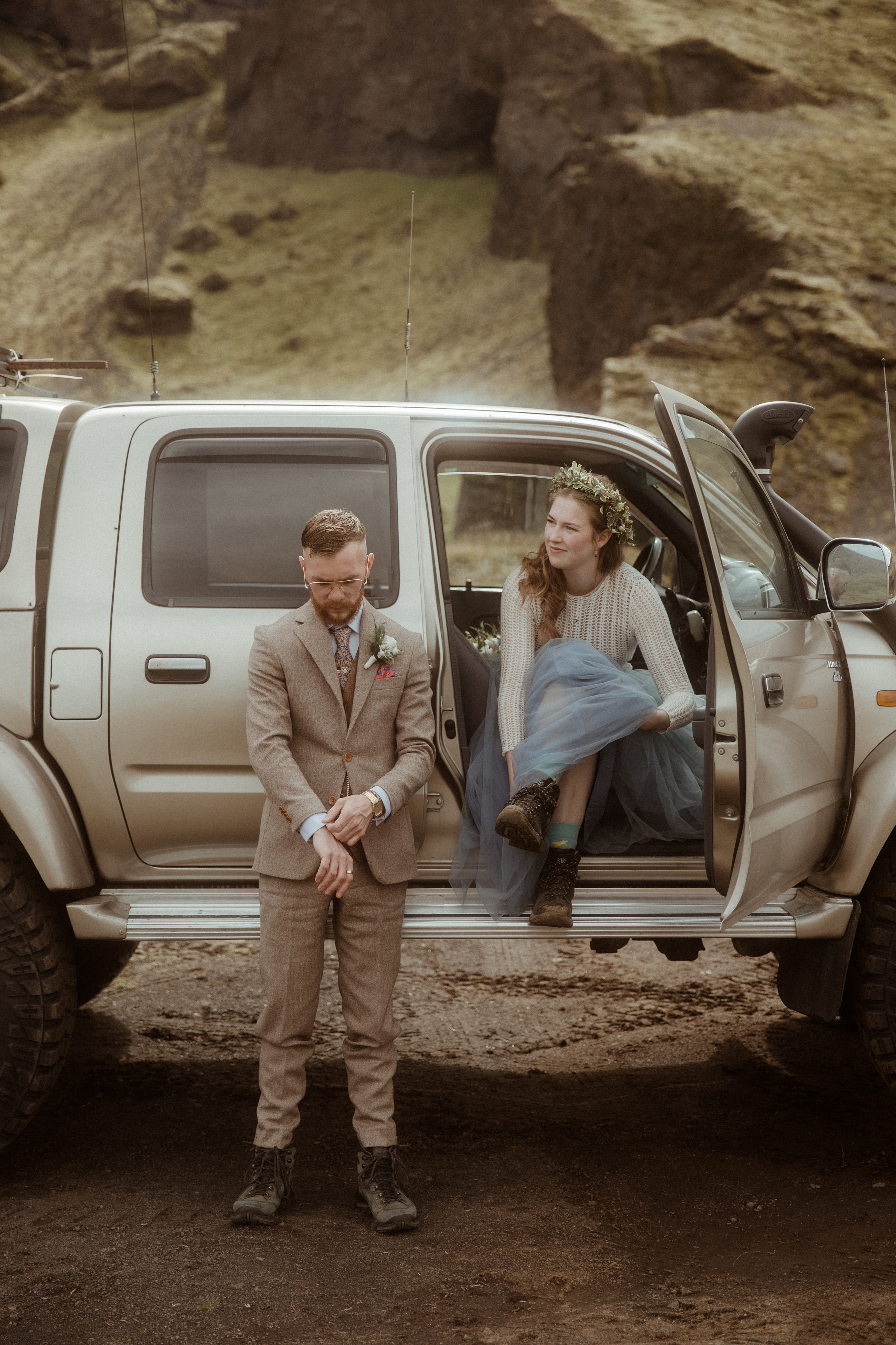 Iceland Secret Waterfall Elopement. Iceland elopement photographer & videographer
