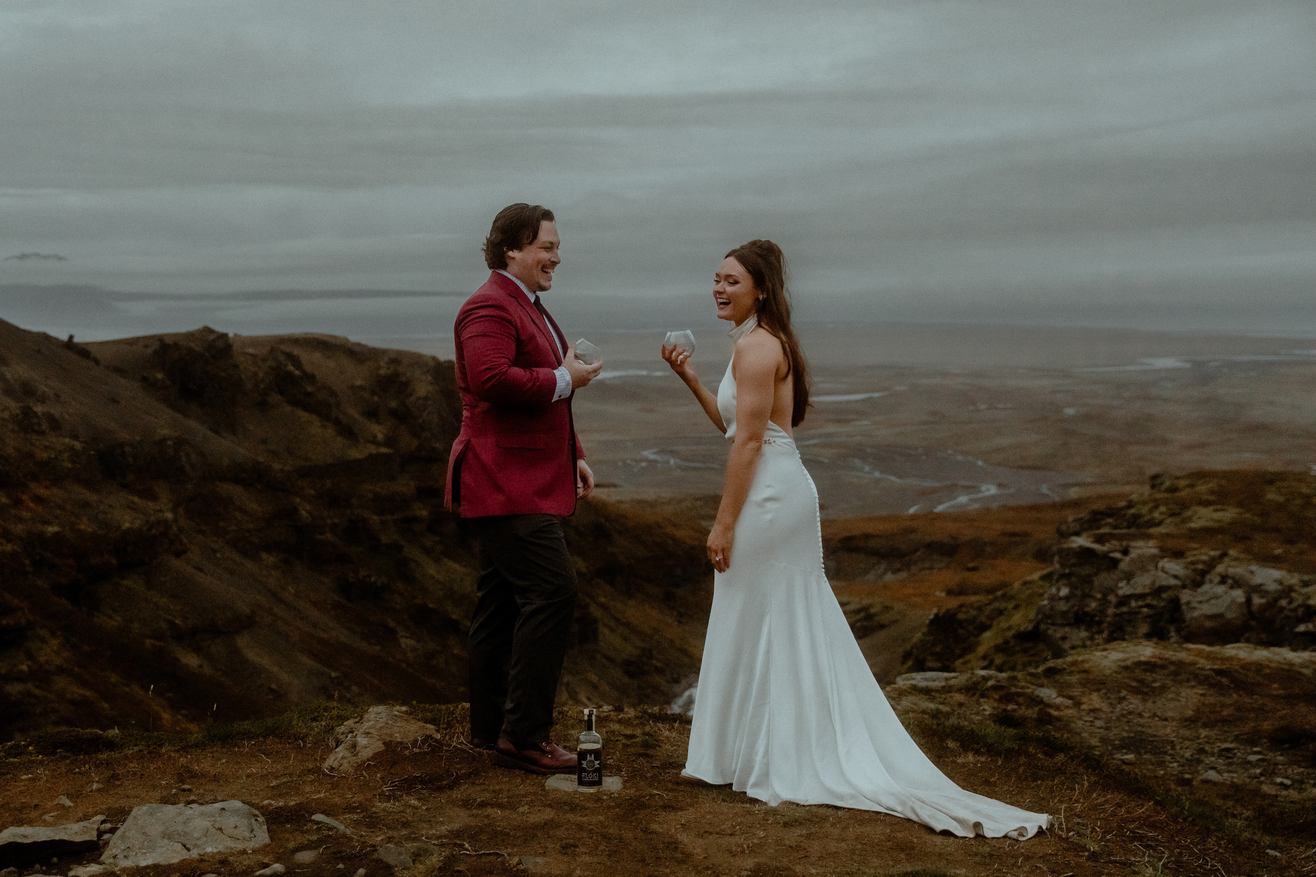 Secret hiking Elopement in Iceland. Iceland elopement photographer & videographer