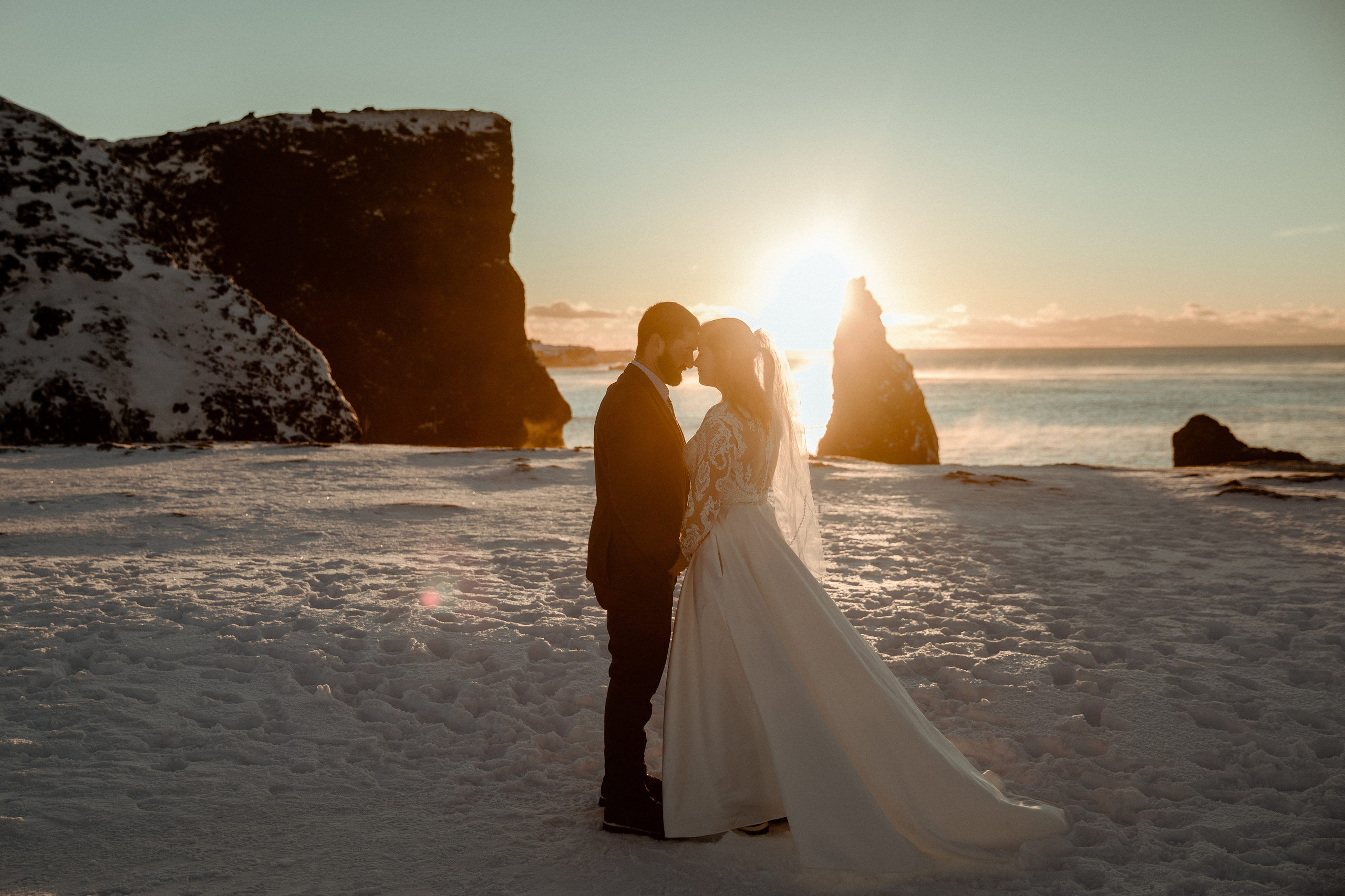 Golden Hour Elopement in Iceland. Iceland elopement photographer & videographer