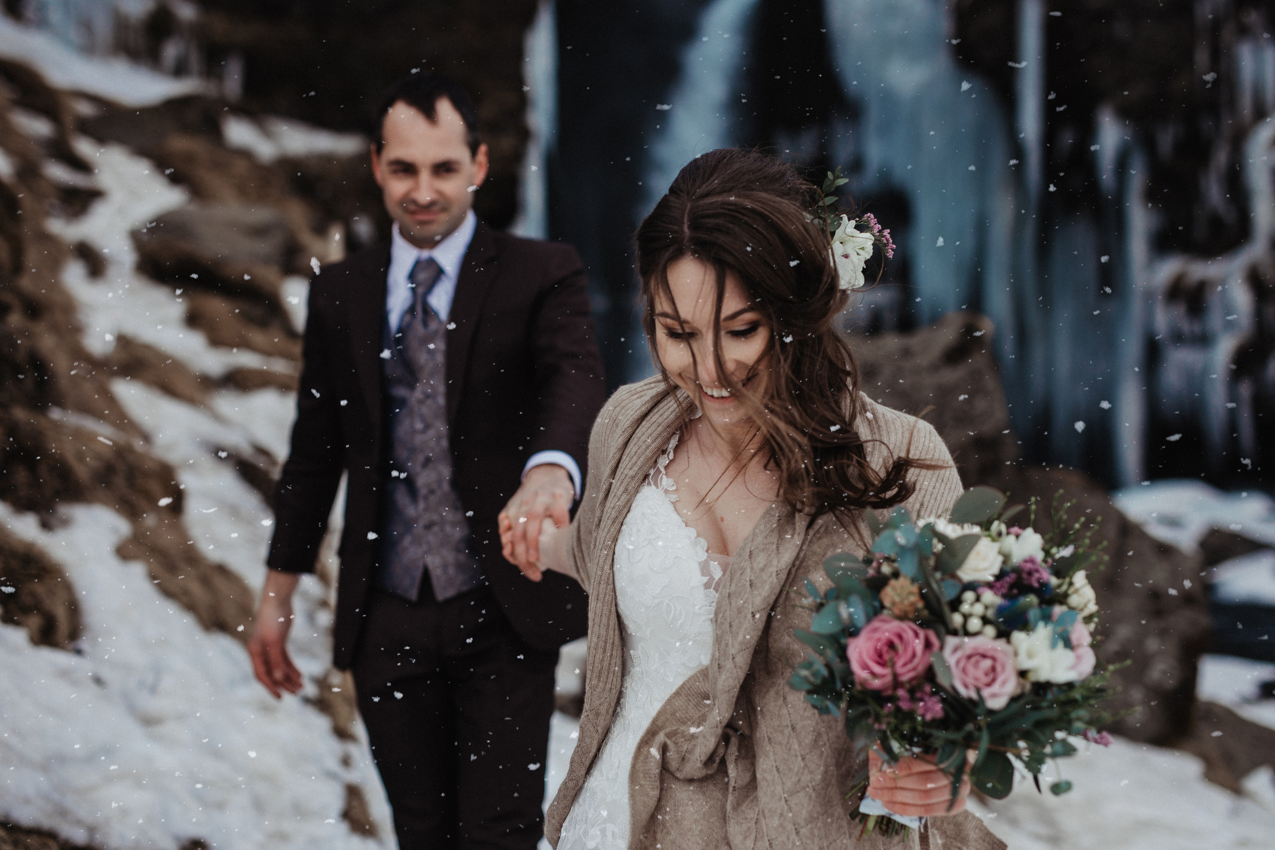 Winter Wedding in Iceland. Iceland elopement photographer & videographer