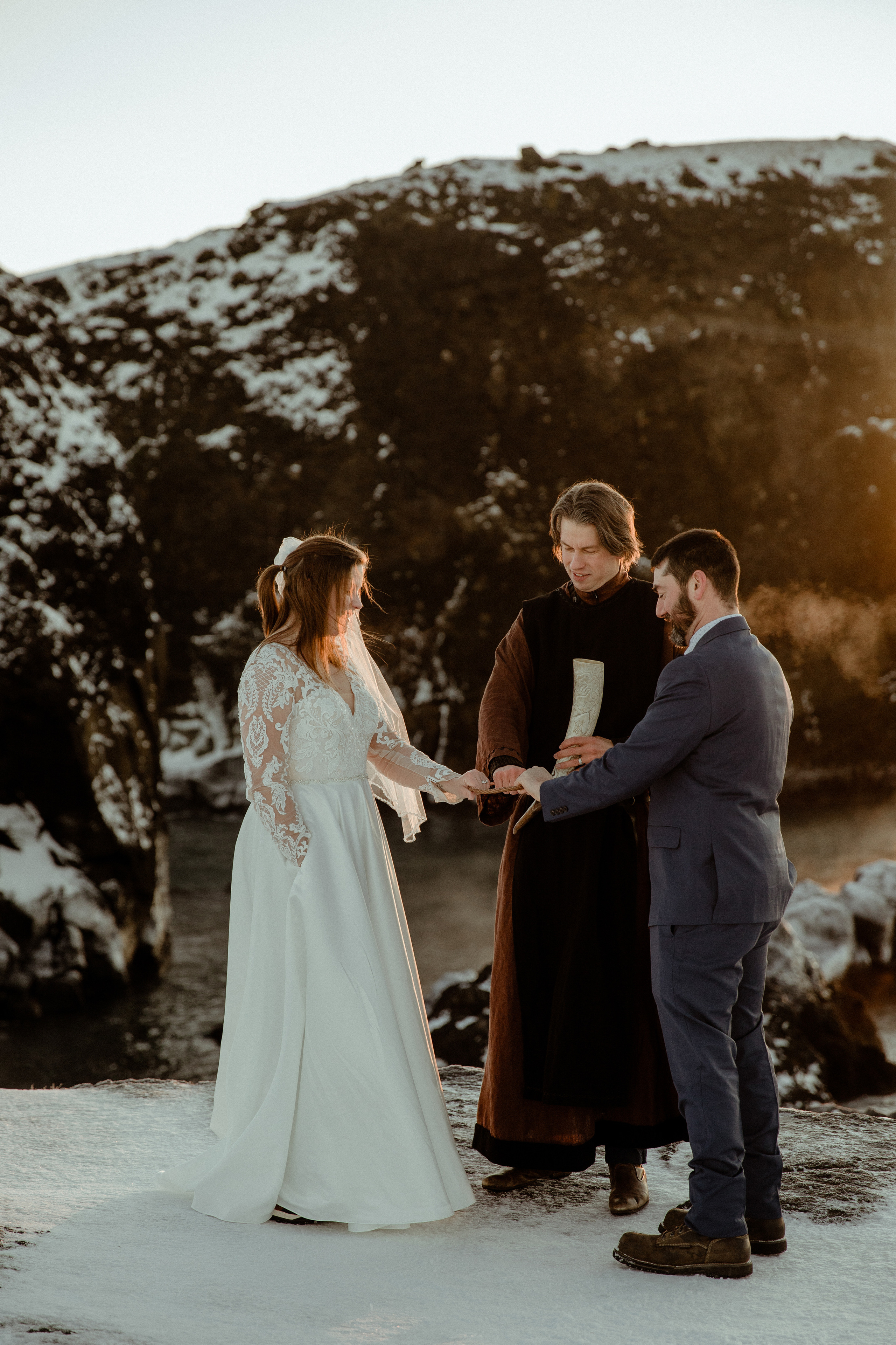 Golden Hour Elopement in Iceland. Iceland elopement photographer & videographer