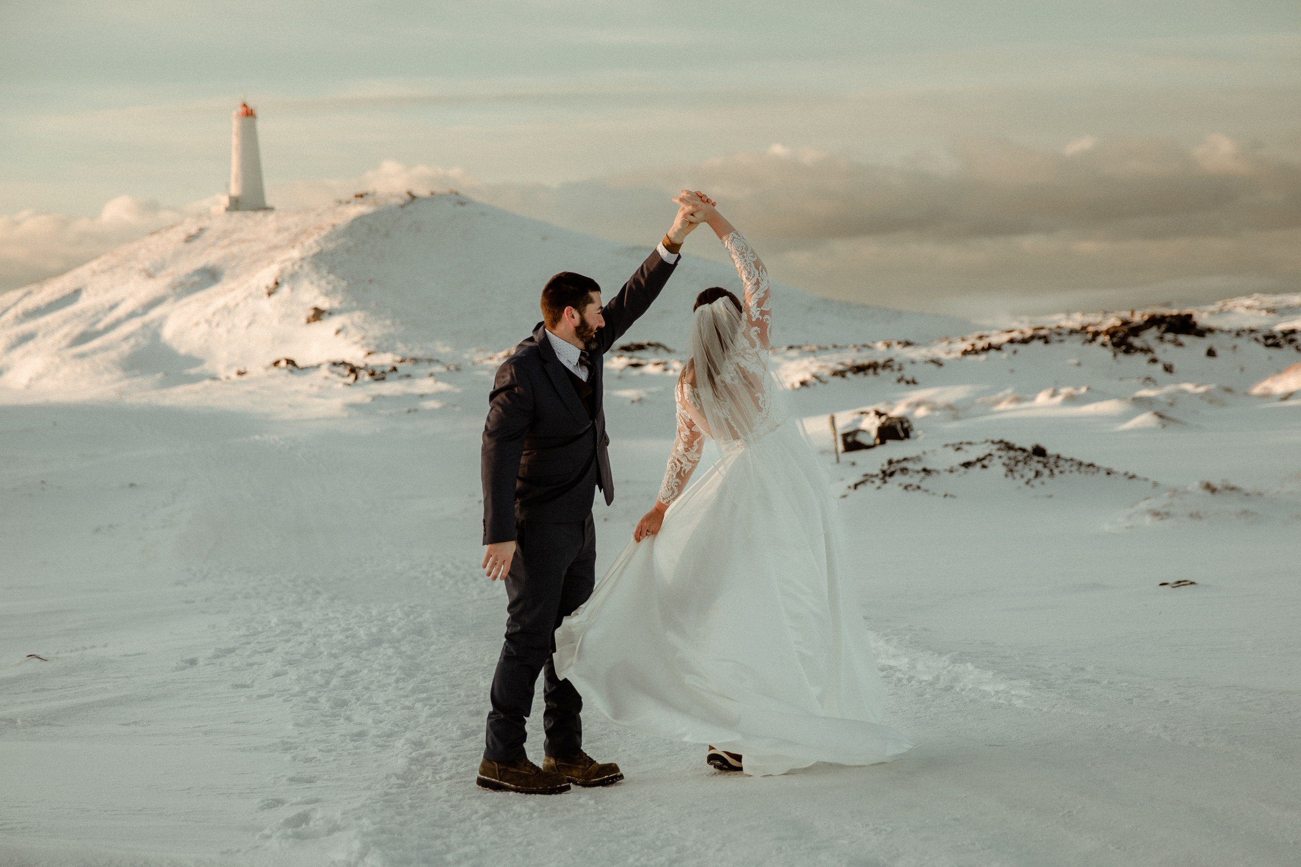 Golden Hour Elopement in Iceland. Iceland elopement photographer & videographer