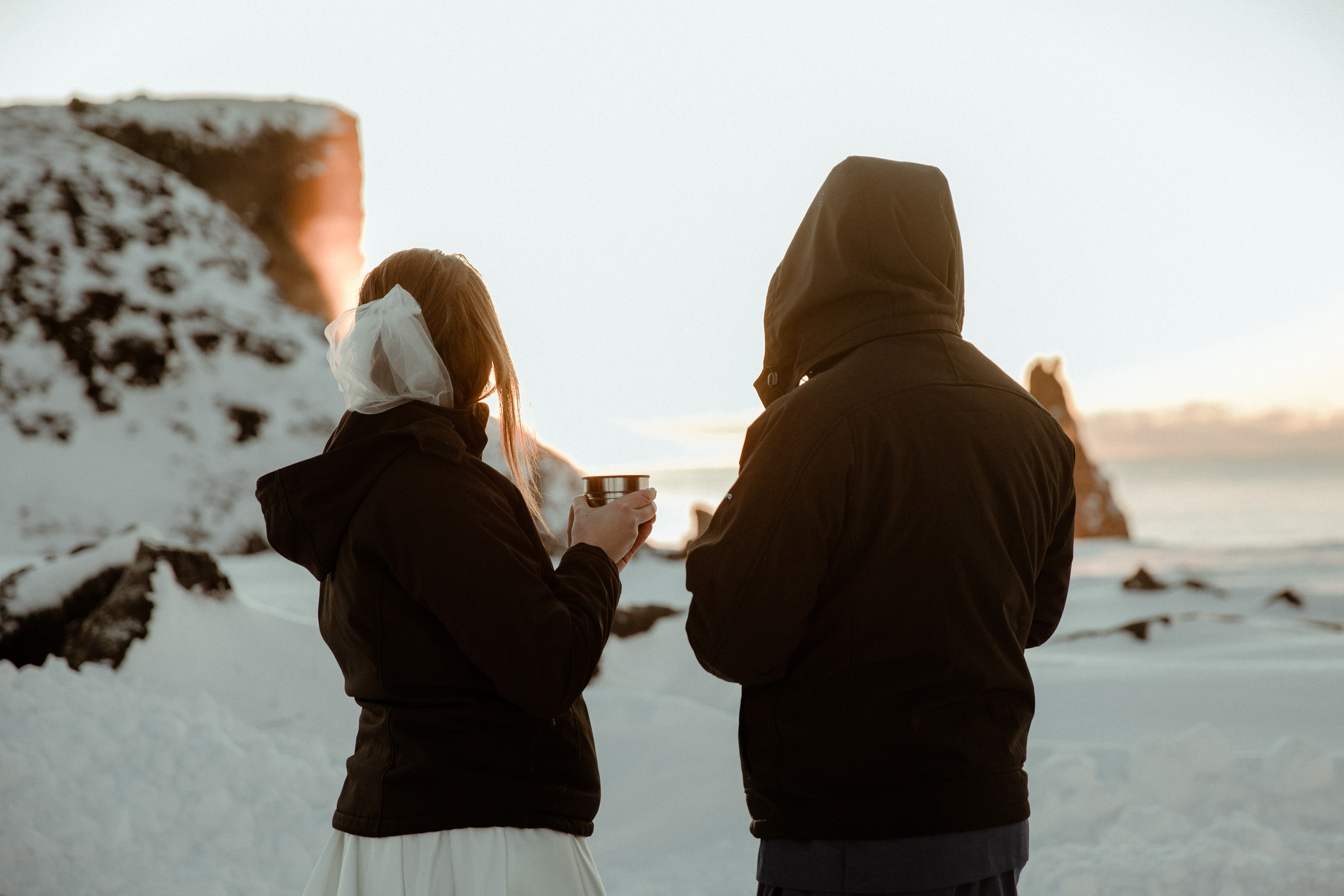 Golden Hour Elopement in Iceland. Iceland elopement photographer & videographer