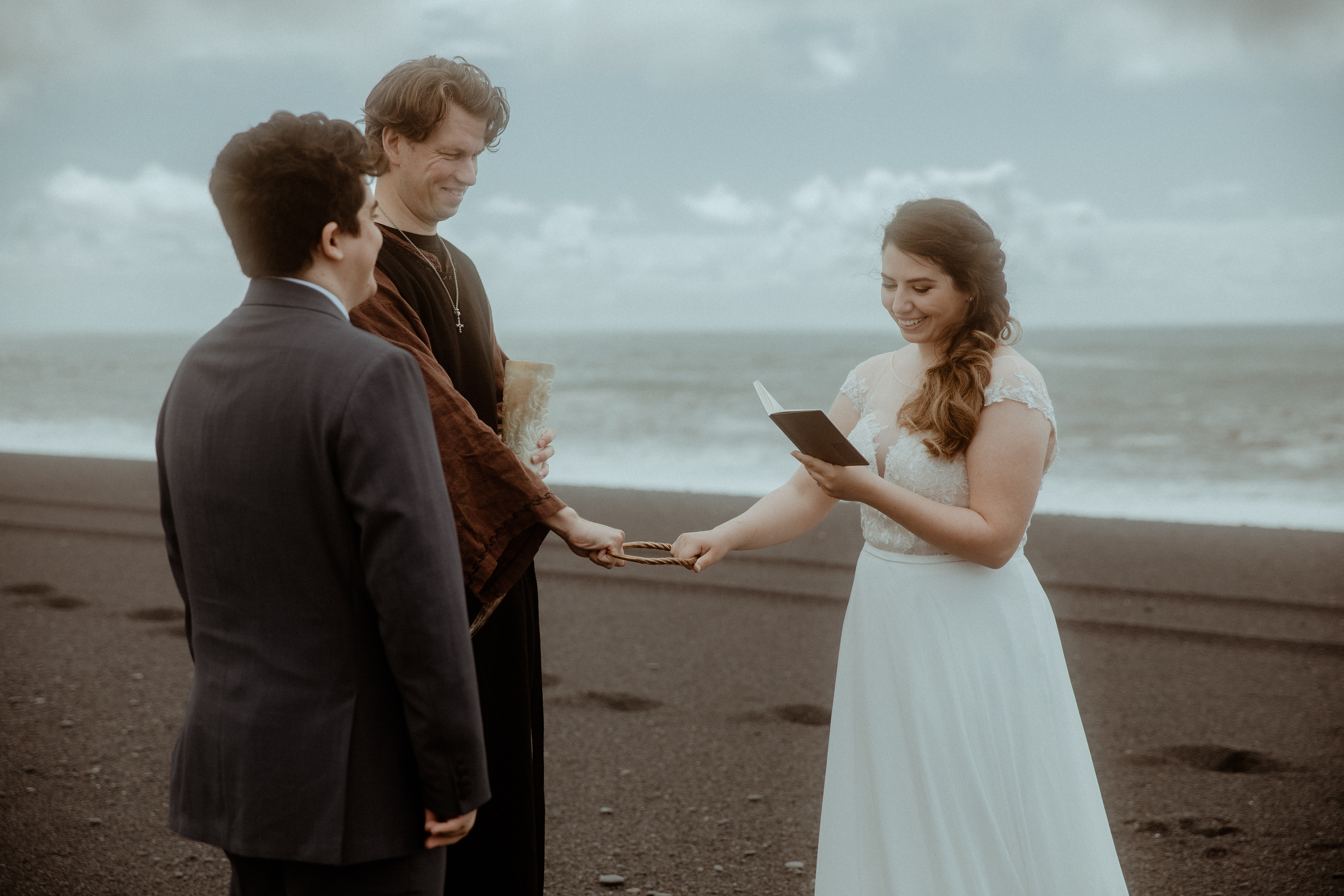 Private Black Sand Beach Elopement. Iceland elopement photographer & videographer