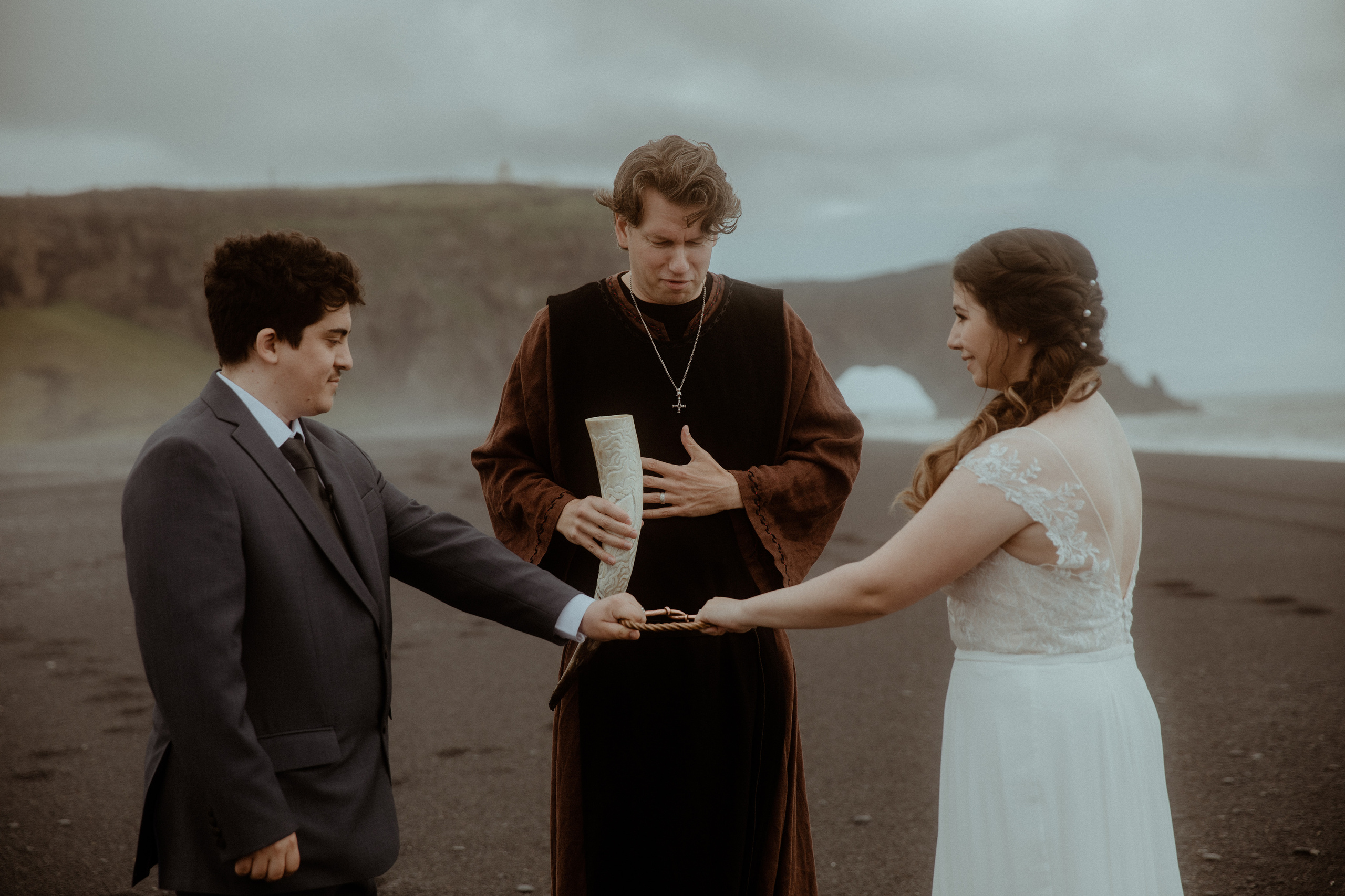 Private Black Sand Beach Elopement. Iceland elopement photographer & videographer