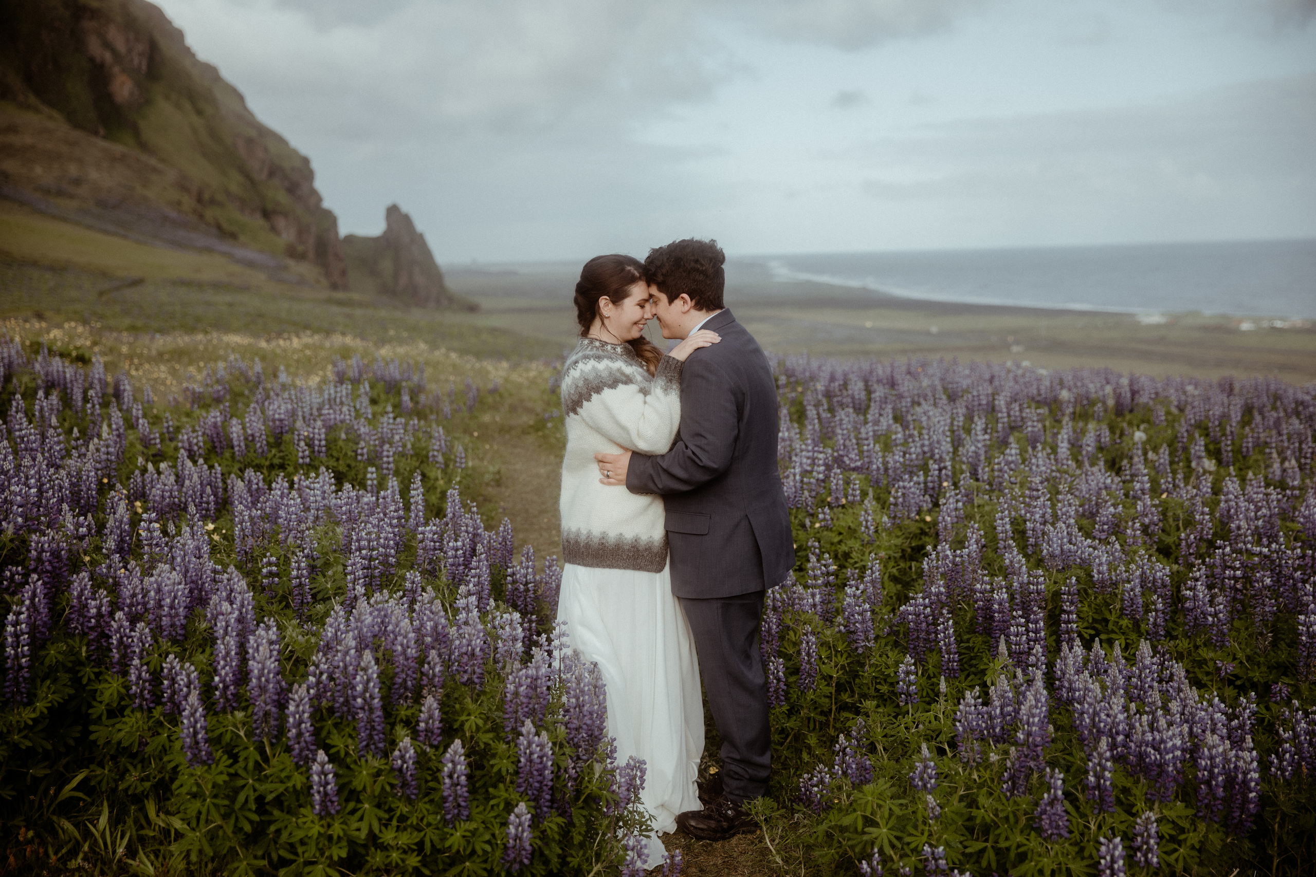 Private Black Sand Beach Elopement. Iceland elopement photographer & videographer