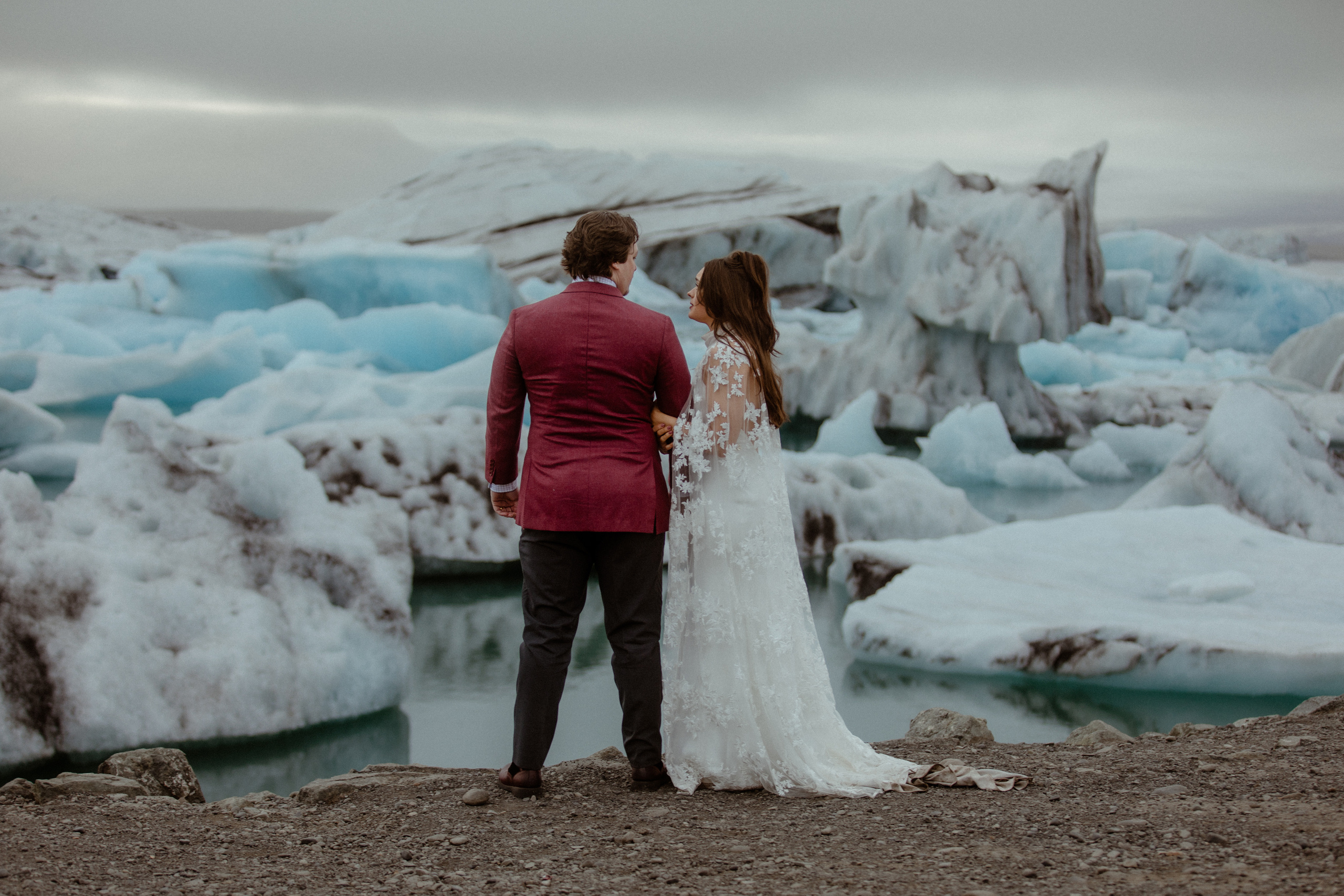 Secret hiking Elopement in Iceland. Iceland elopement photographer & videographer
