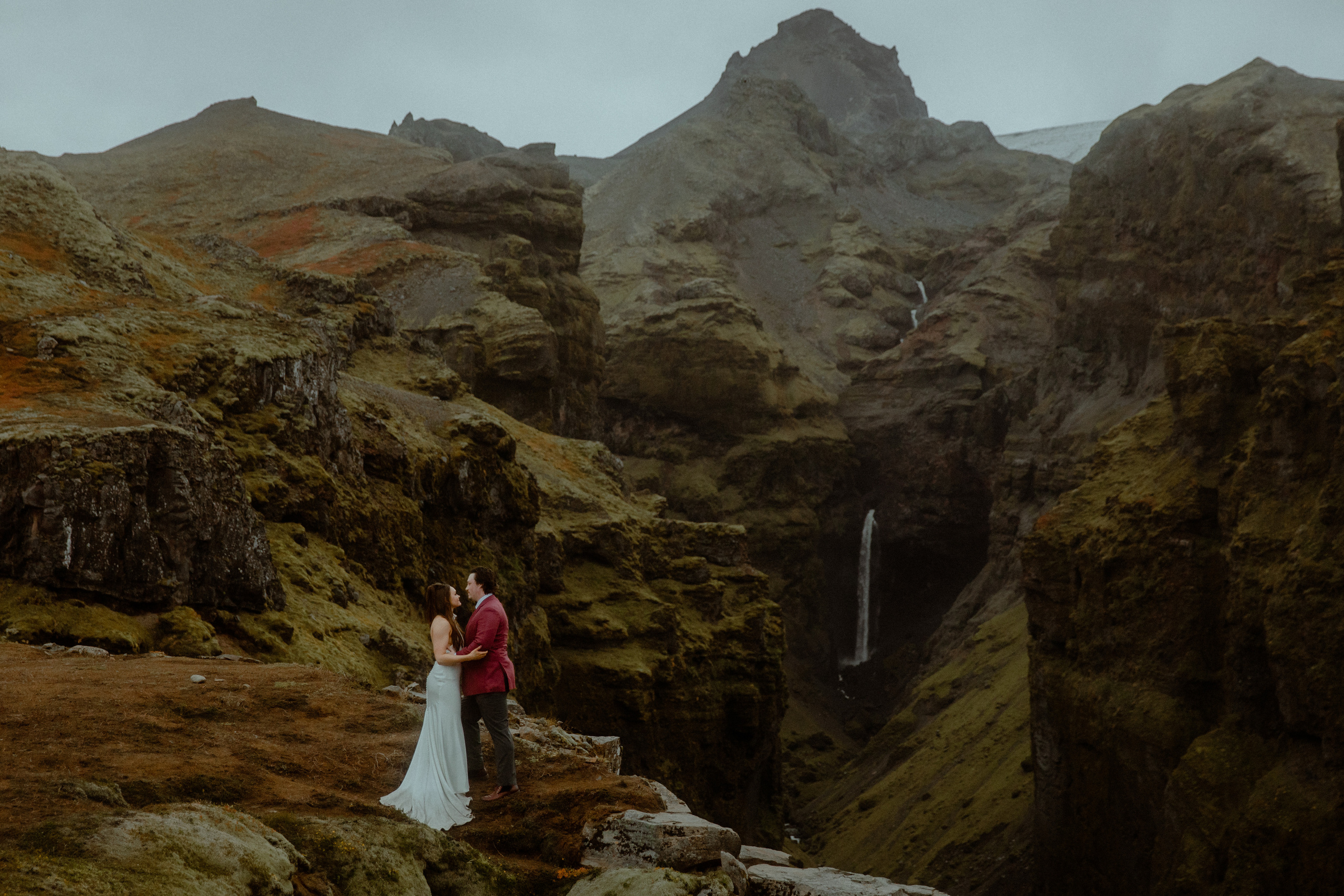 Secret hiking Elopement in Iceland. Iceland elopement photographer & videographer
