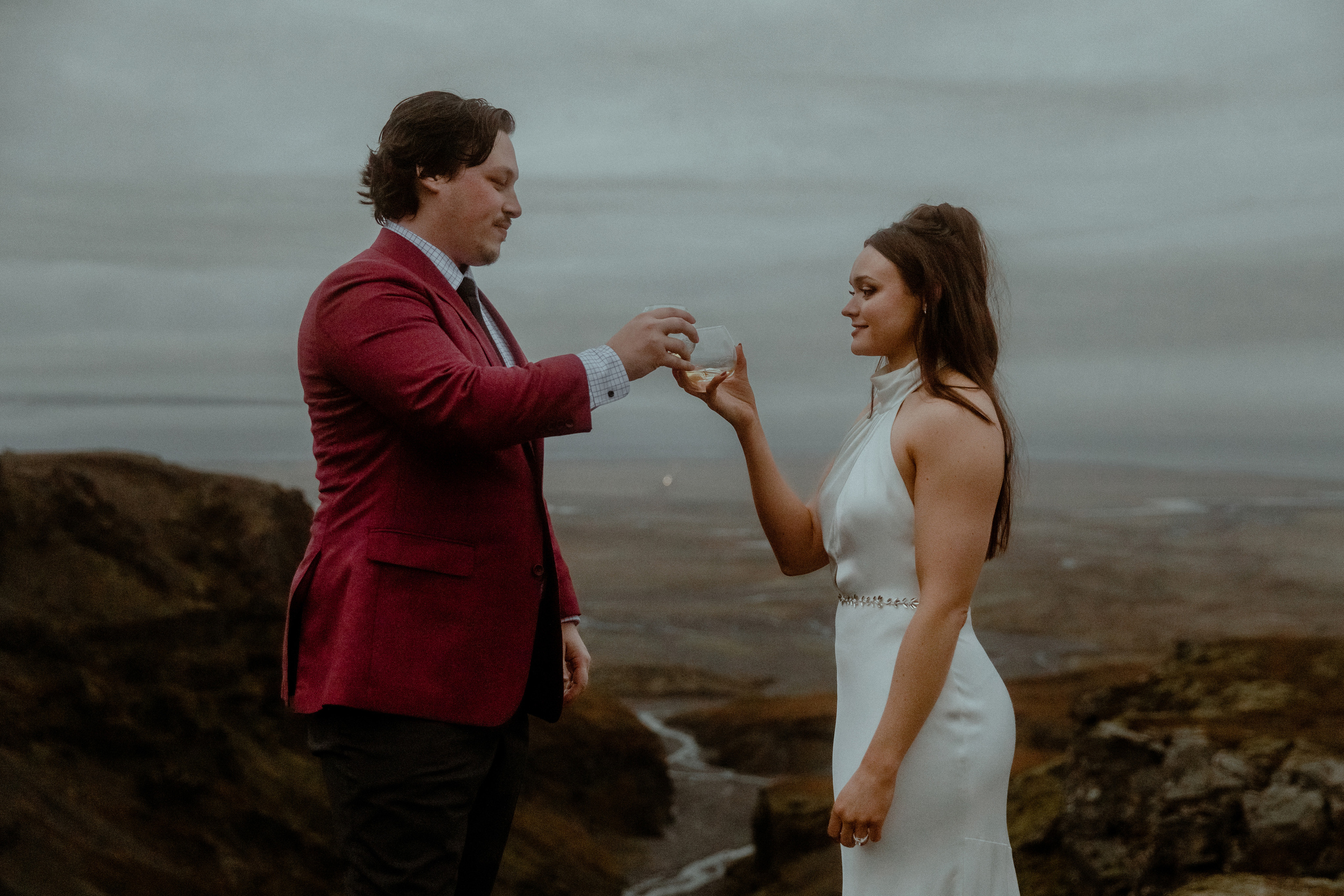 Secret hiking Elopement in Iceland. Iceland elopement photographer & videographer