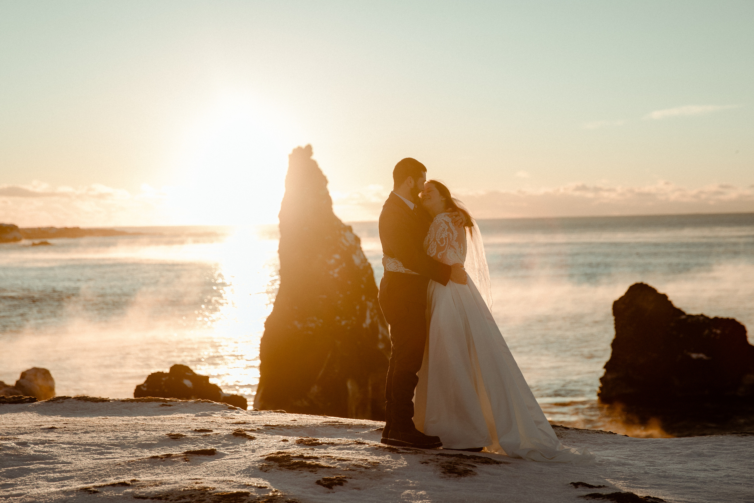 Golden Hour Elopement in Iceland. Iceland elopement photographer & videographer