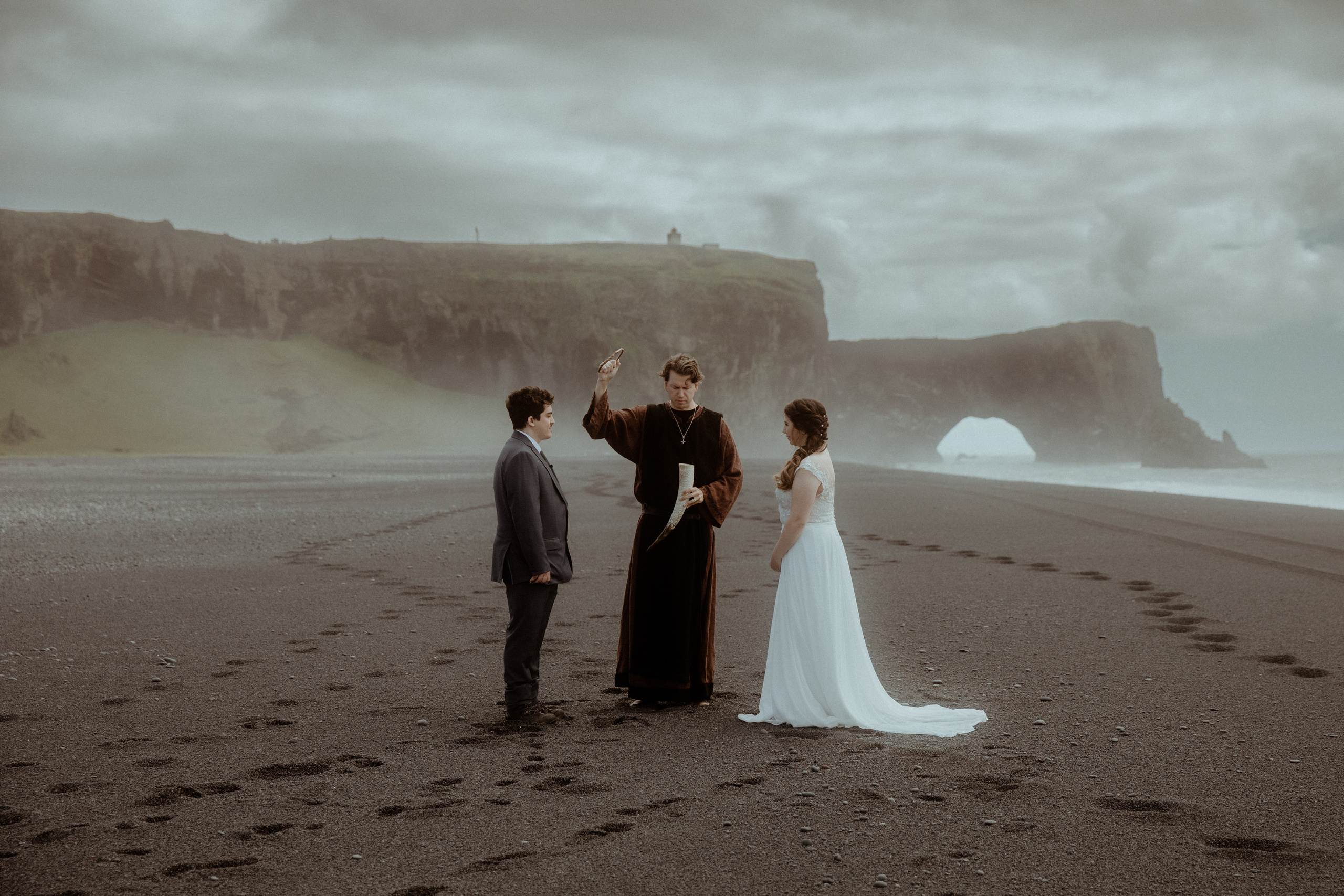 Private Black Sand Beach Elopement. Iceland elopement photographer & videographer