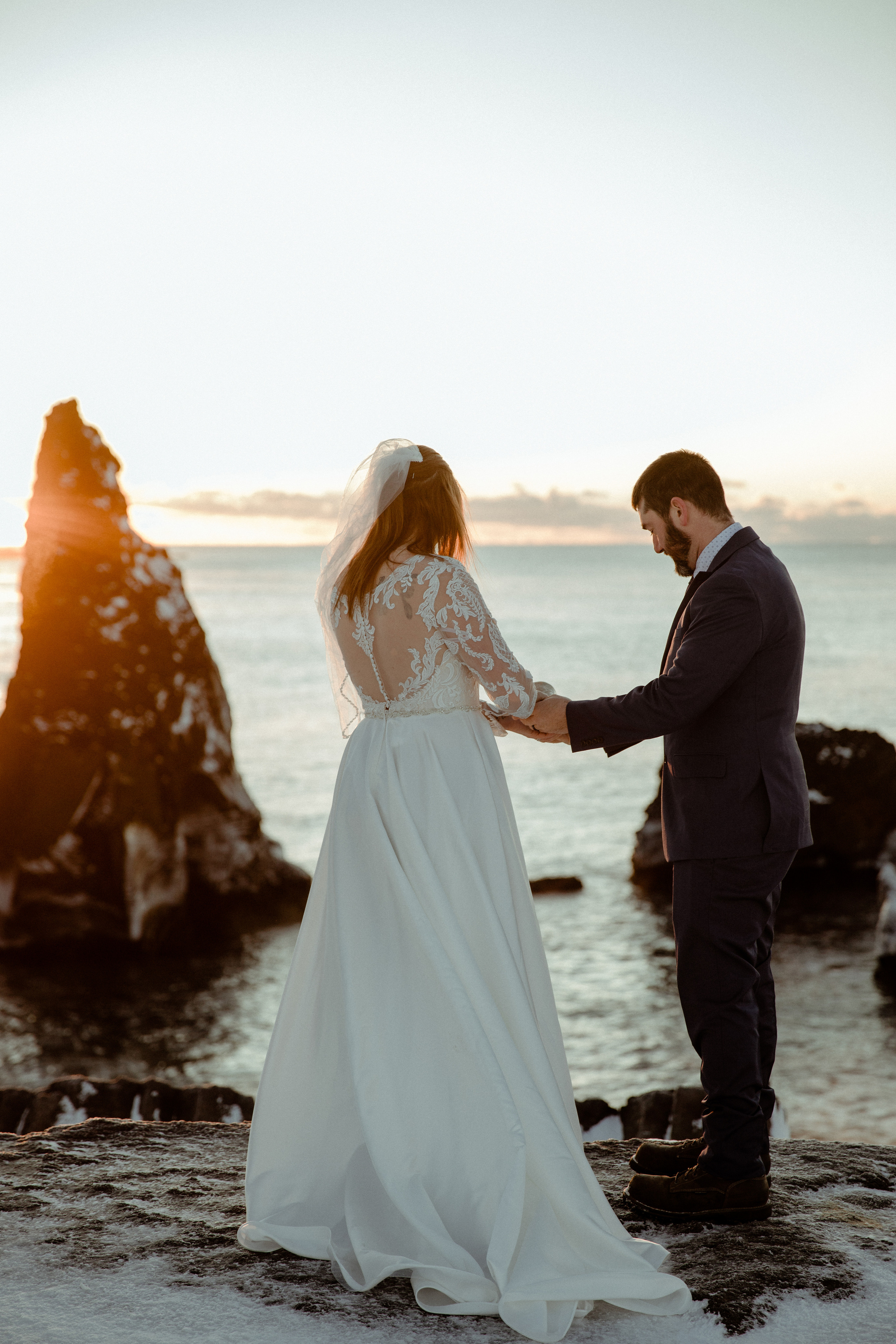 Golden Hour Elopement in Iceland. Iceland elopement photographer & videographer
