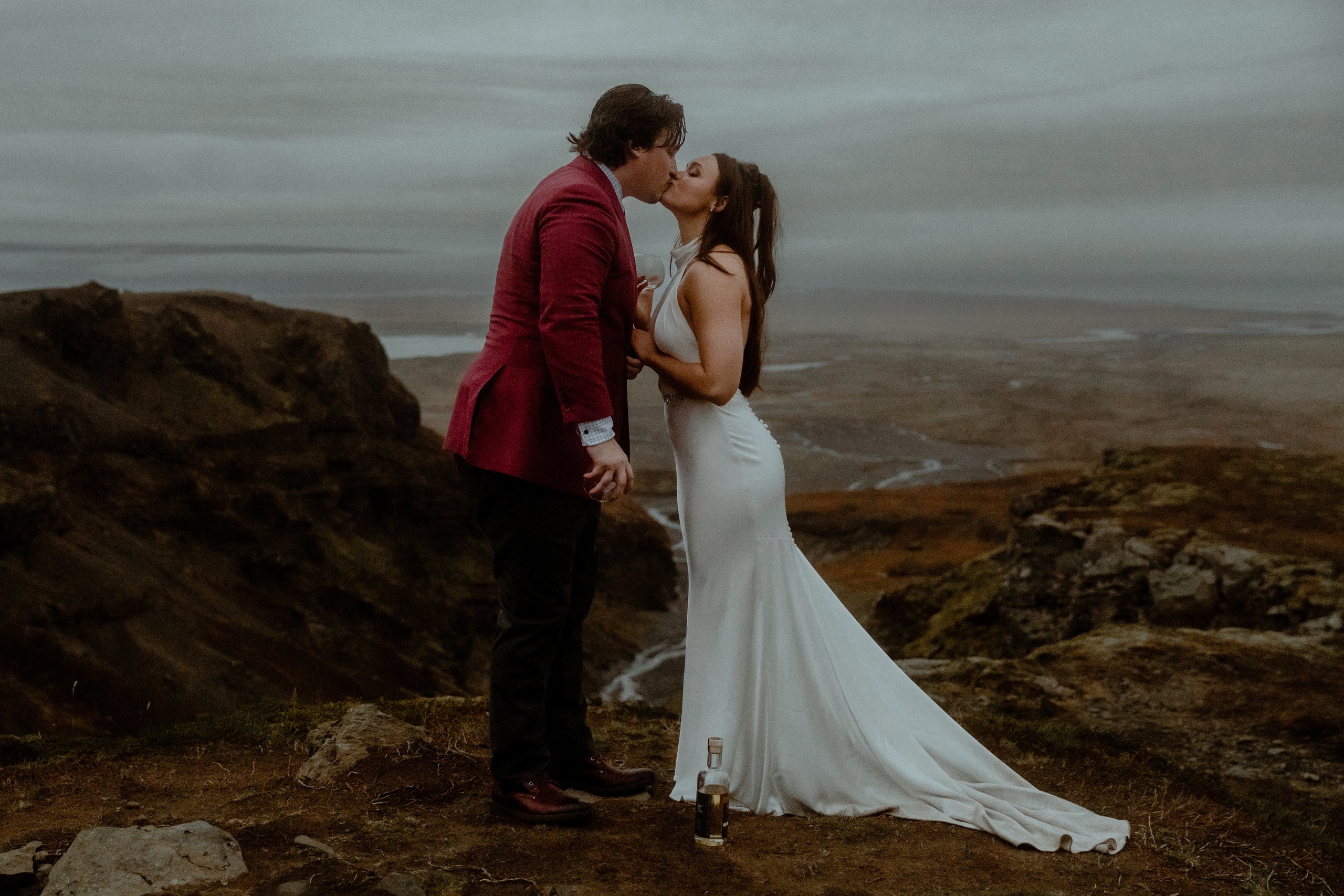 Secret hiking Elopement in Iceland. Iceland elopement photographer & videographer