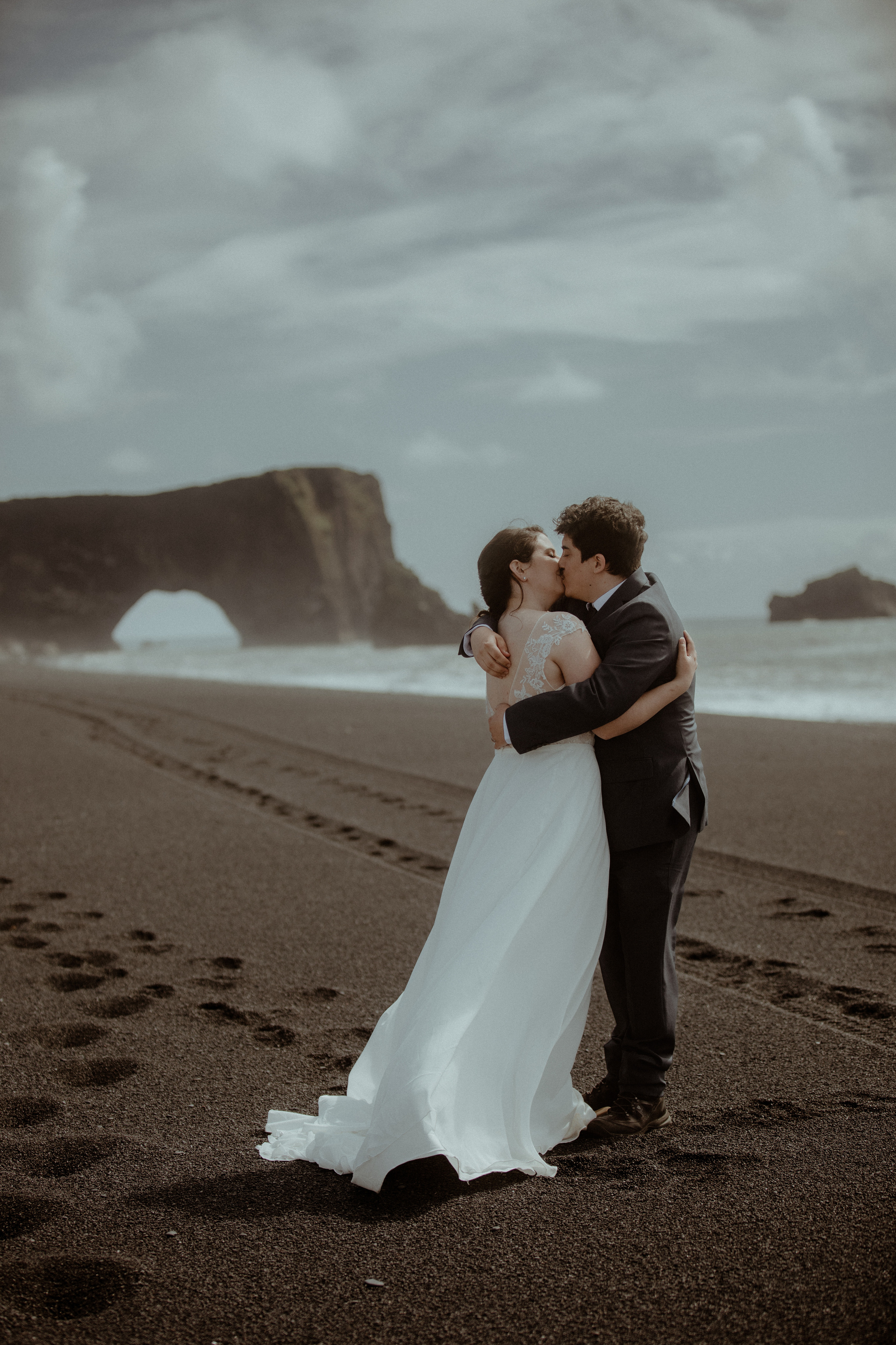Private Black Sand Beach Elopement. Iceland elopement photographer & videographer