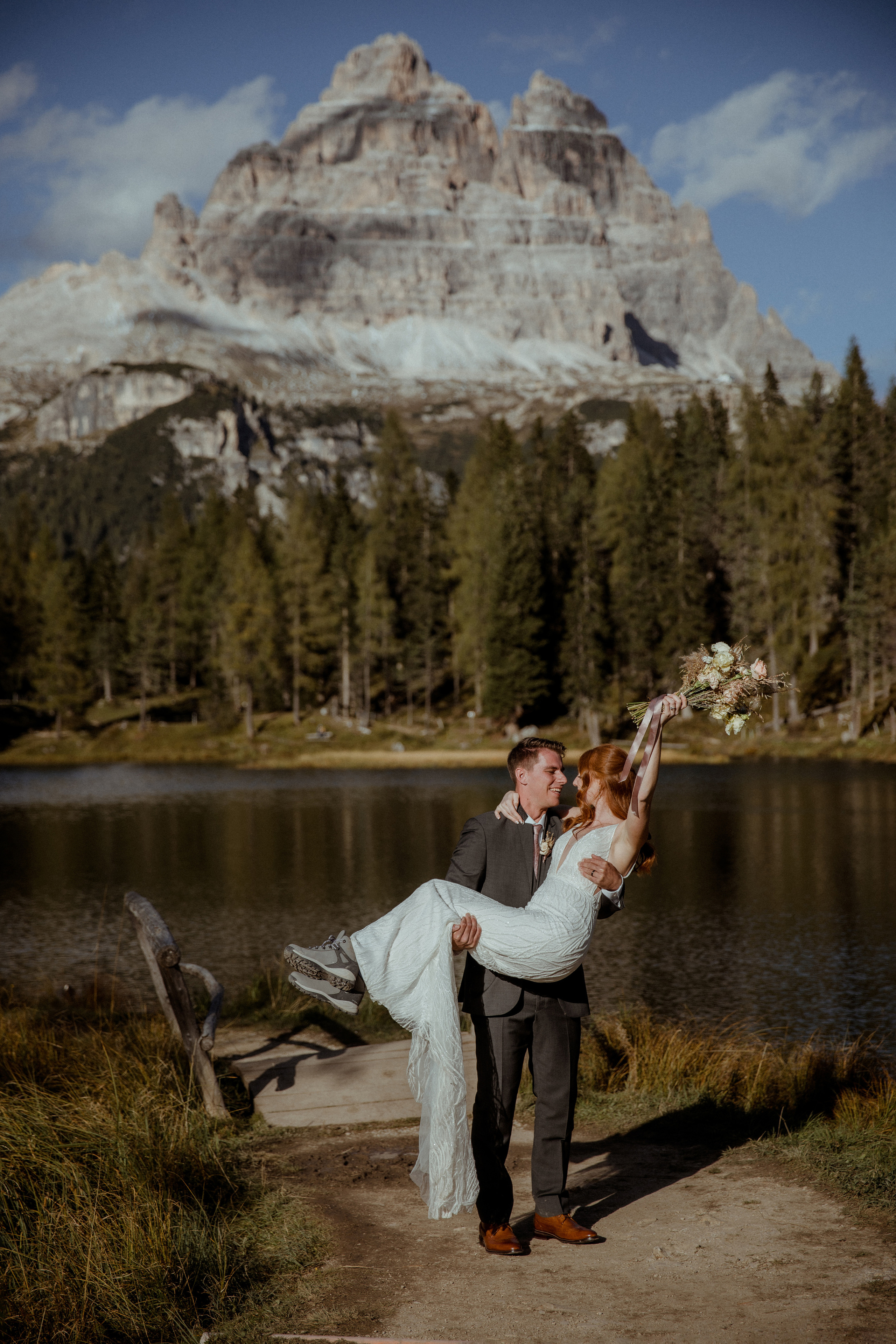 Italian Elopement in the Dolomites. Iceland elopement photographer & videographer