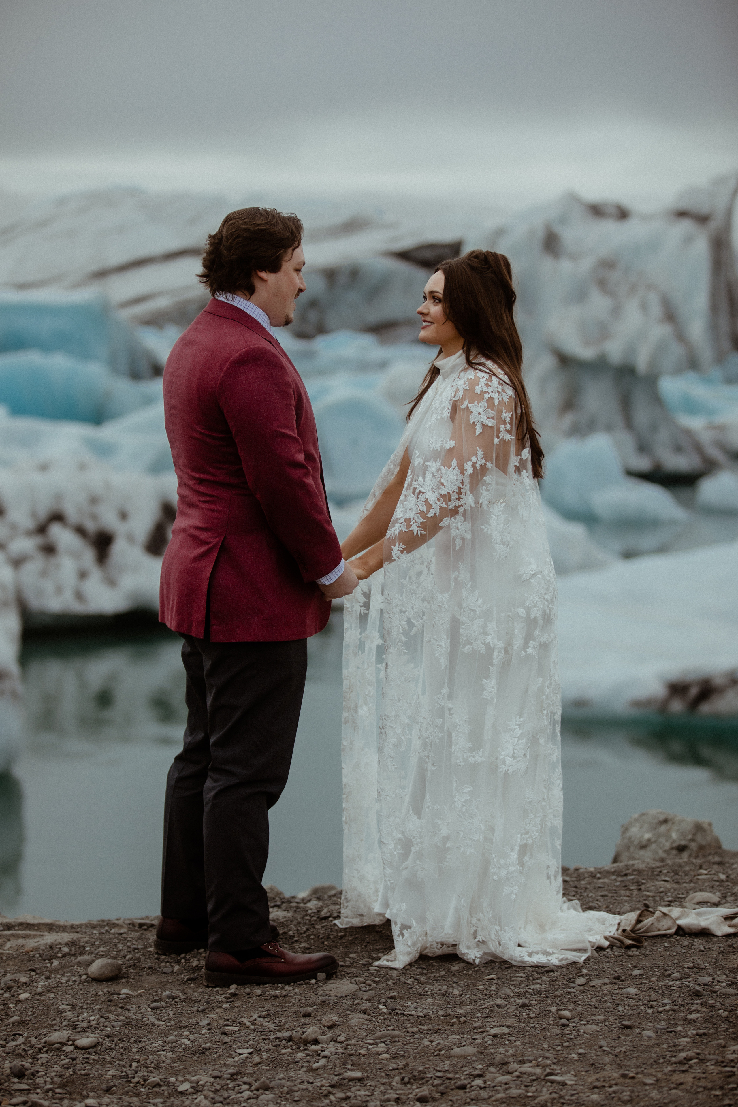 Secret hiking Elopement in Iceland. Iceland elopement photographer & videographer