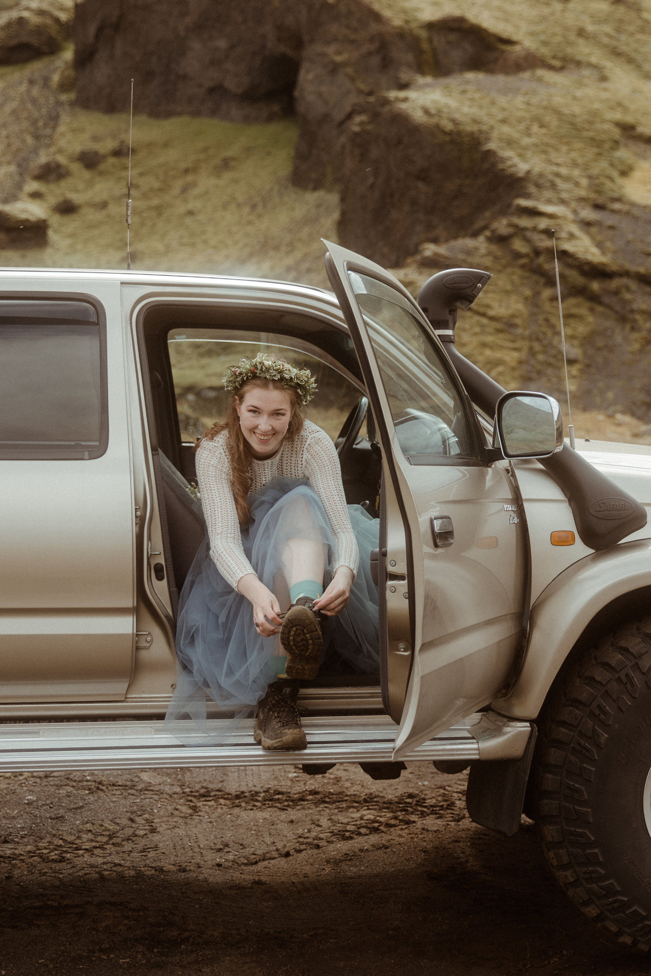 Iceland Secret Waterfall Elopement. Iceland elopement photographer & videographer