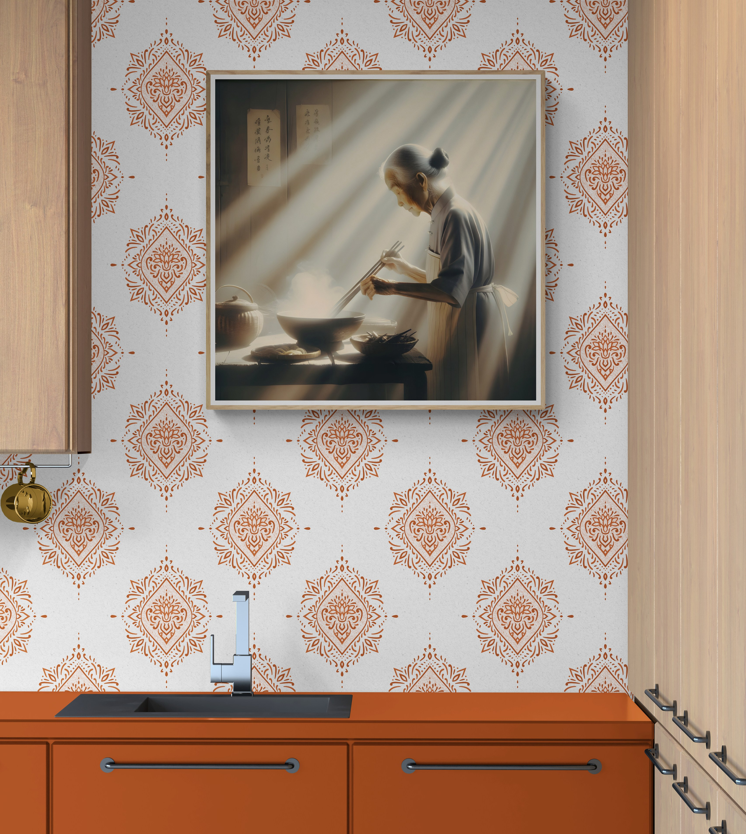 Artwork for interior. AI Photo Retoucher and Image Restorer Zhanna Ognivo