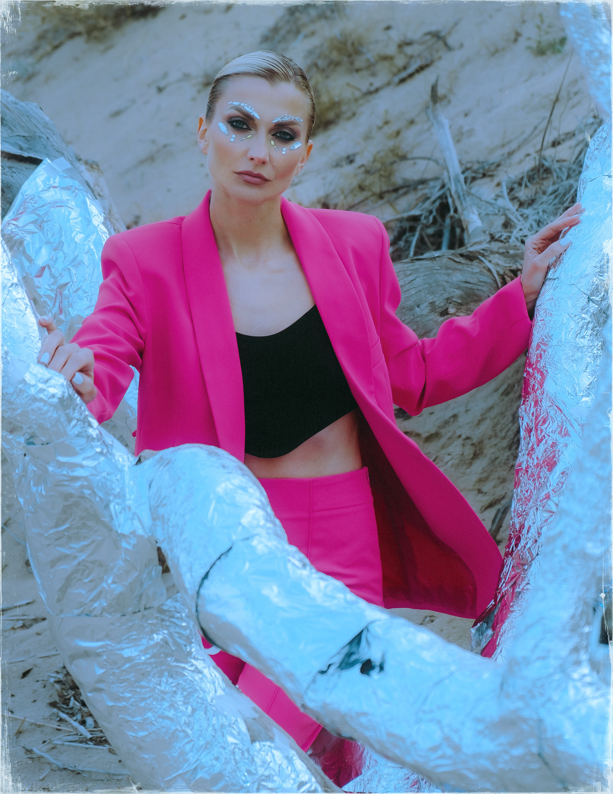 Стилизованная фэшн-съемка на пляже в Гуардамаре