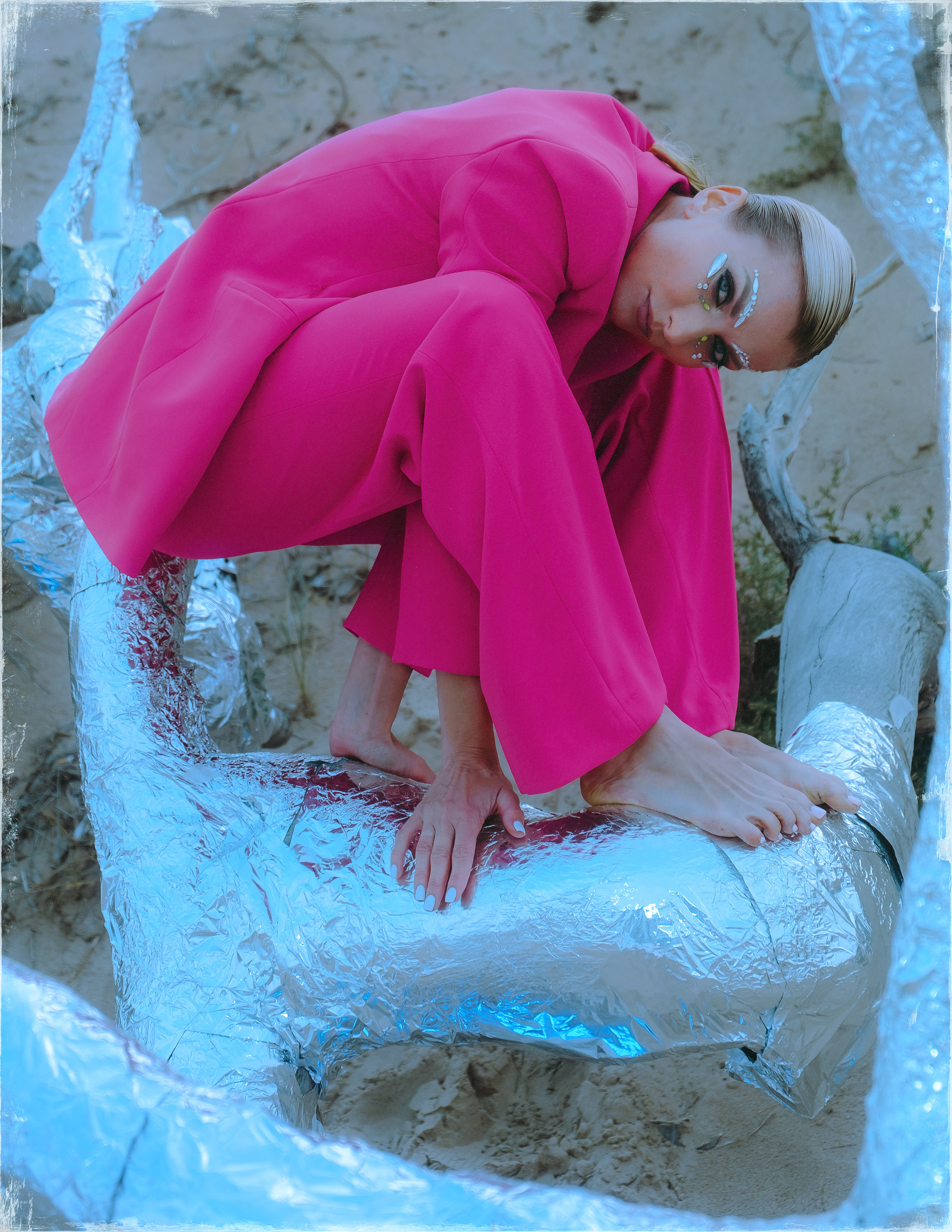 Стилизованная фэшн-съемка на пляже в Гуардамаре