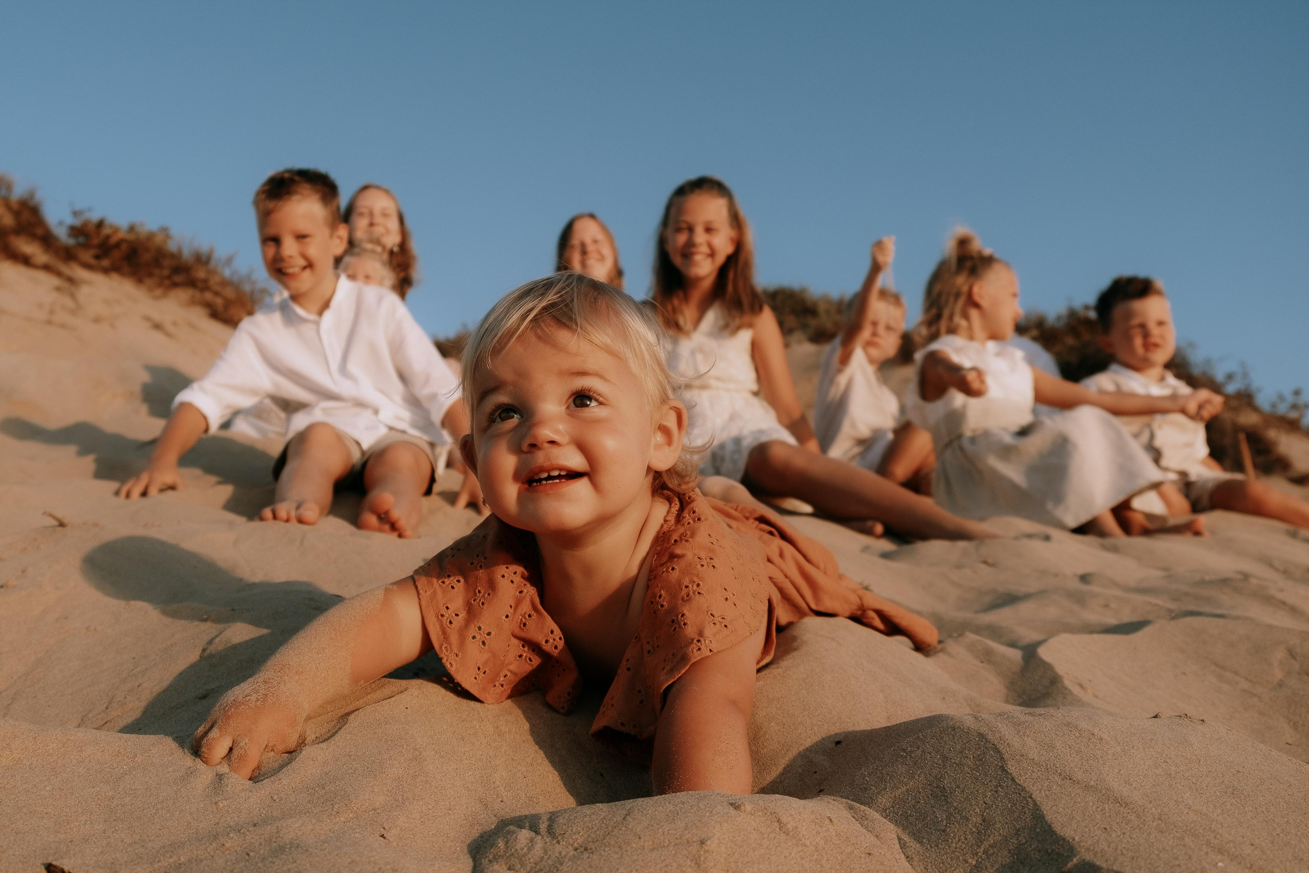 Big Family Photoshoot on the Beach in Spain — Family Photographer in Torrevieja, Alicante