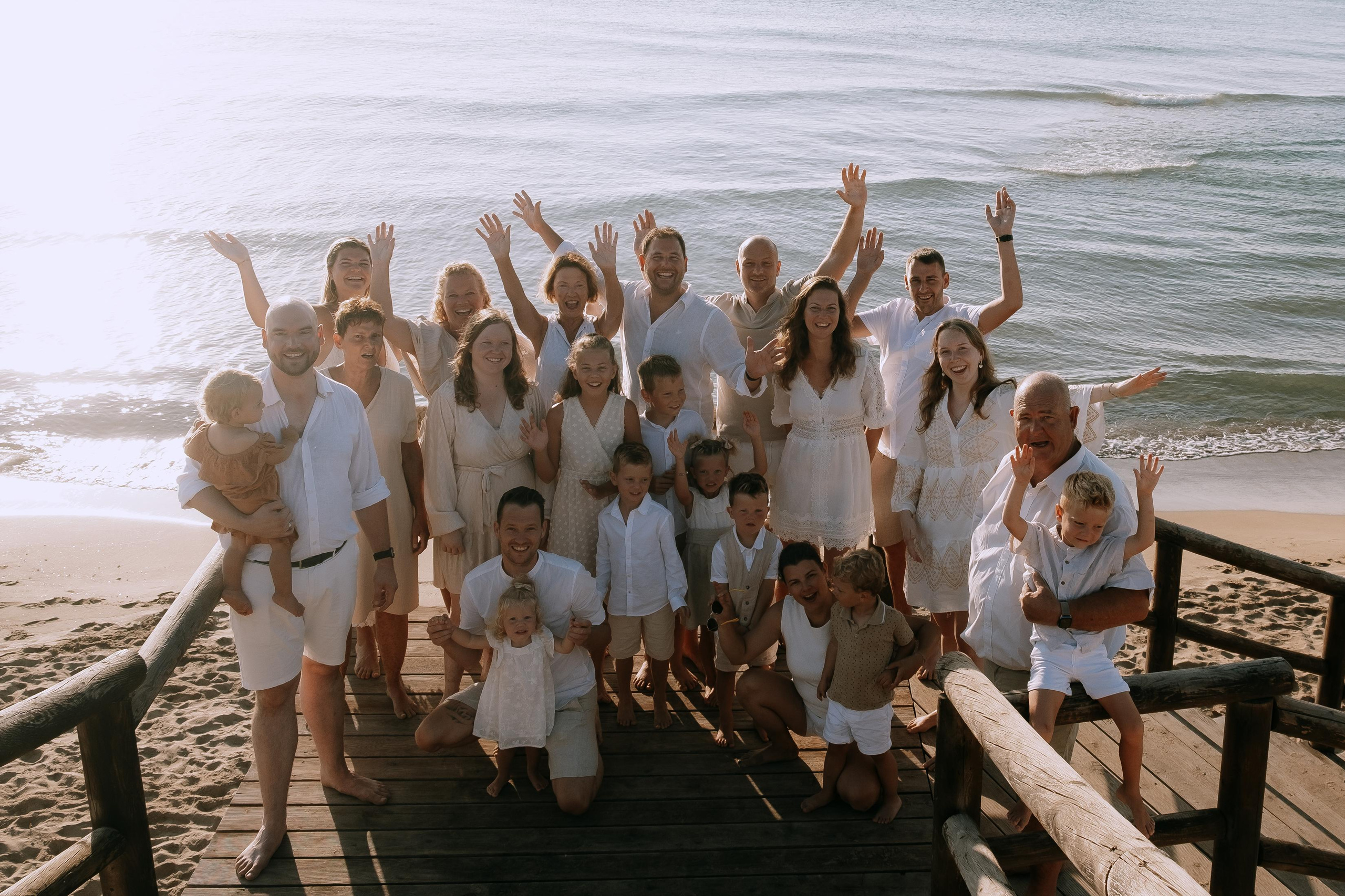 Big Family Photoshoot on the Beach in Spain — Family Photographer in Torrevieja, Alicante