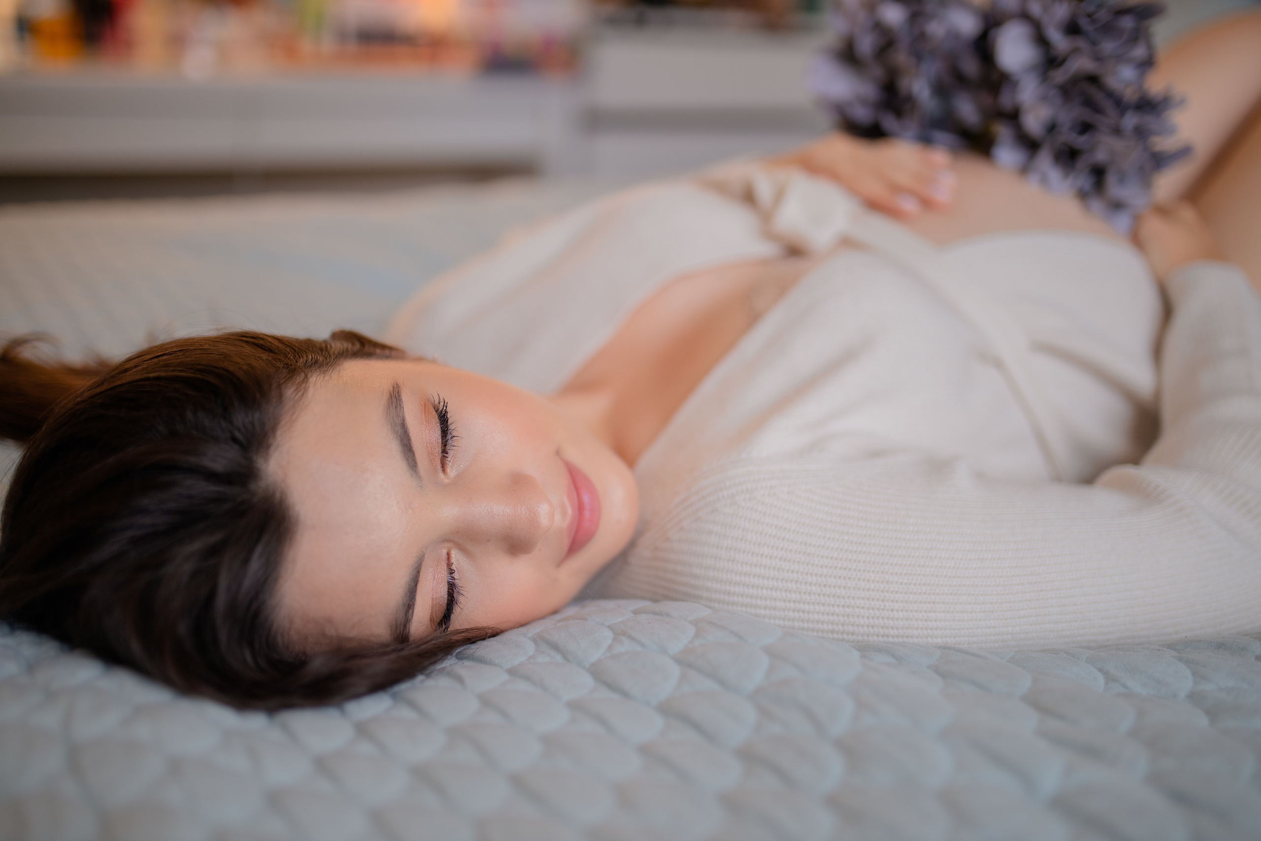 Bath & flowers maternity session. Professional Photography in Austin, TX — Family, Newborn, Maternity